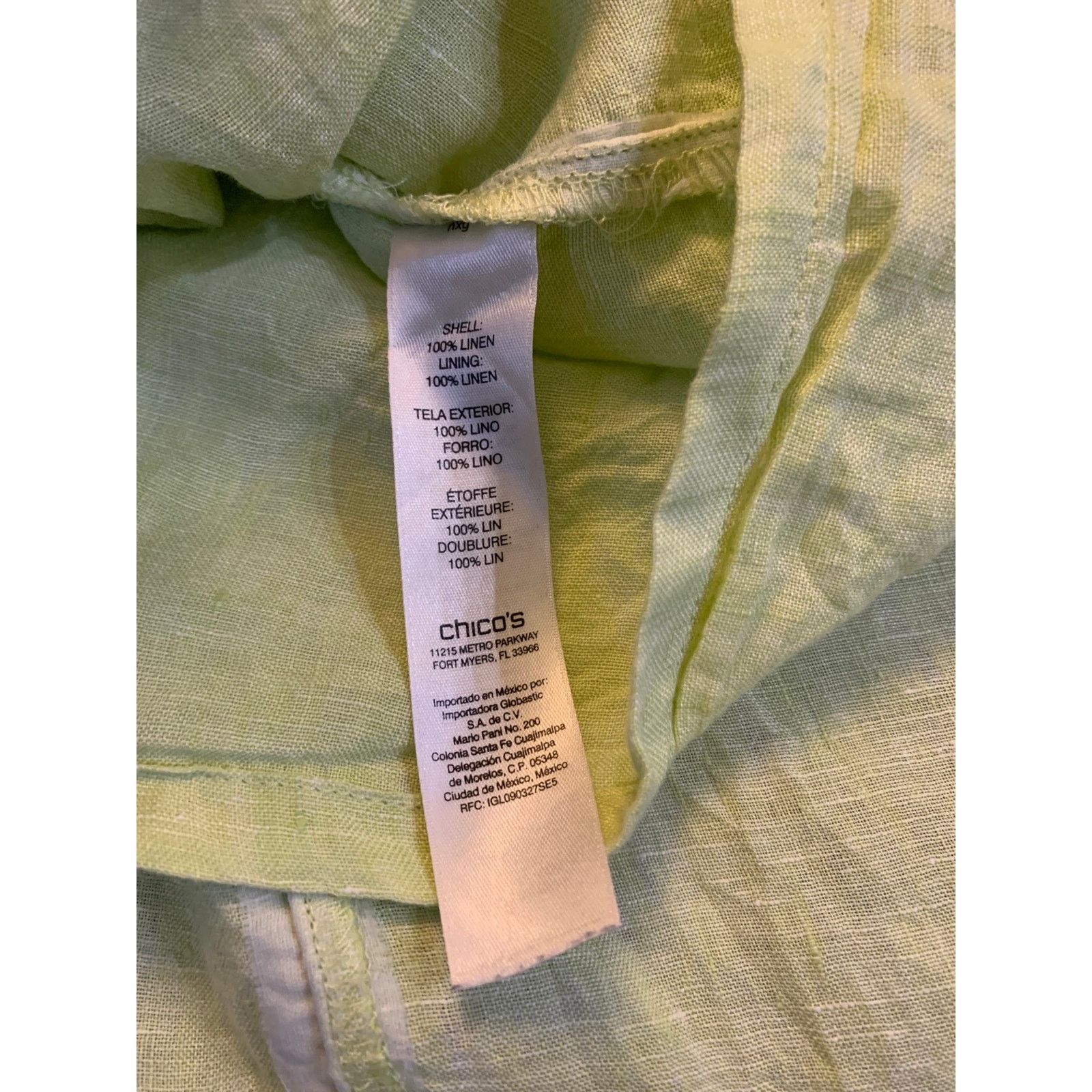 Chicos Chico's 100% Linen Mini Shift Dress Button Down Sleeveless M Size M / US 6-8 / IT 42-44 - 11 Thumbnail