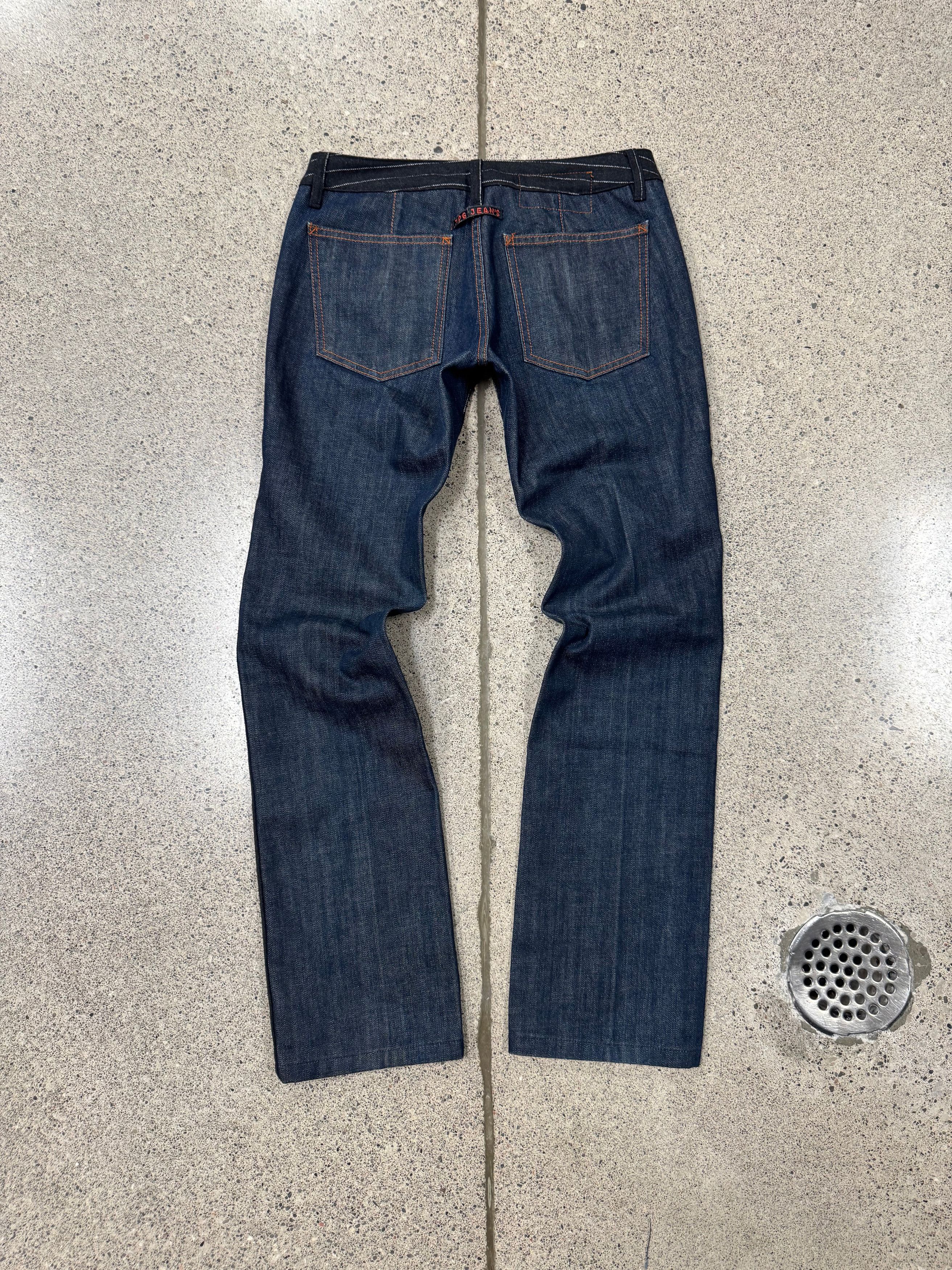 Jean Paul Gaultier Vintage Jean Paul Gaultier Pinstripe/Denim Hybrid Jeans Size US 29 - 4 Thumbnail