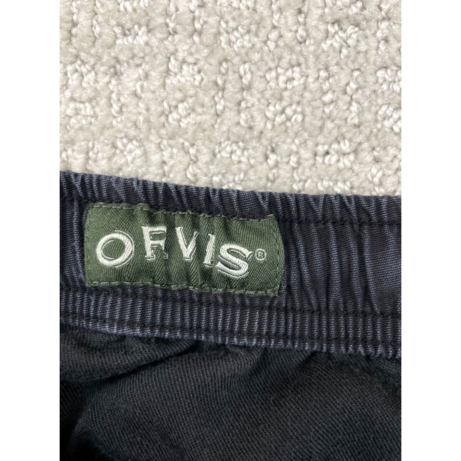 Orvis Orvis Pants Men Size 38 Black Canvas Elastic Waist Jogger Drawstring Hiking Work Seasonal Fall Winter Spring Straight Leg Regular Fit Mens Size US 38 / EU 54 - 4 Thumbnail