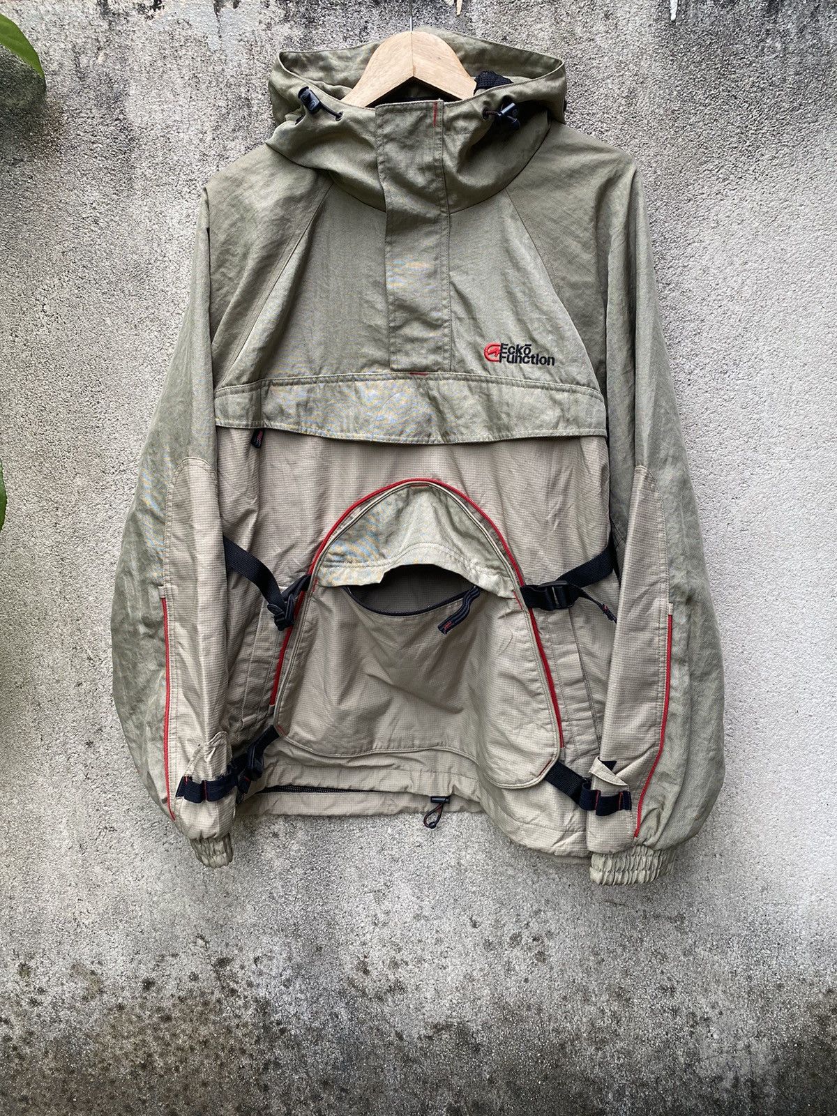 image of Ecko Unltd x Outdoor Life Vintage 90's Ecko Function Technical Anorak Jacket in Grey (Size Large)