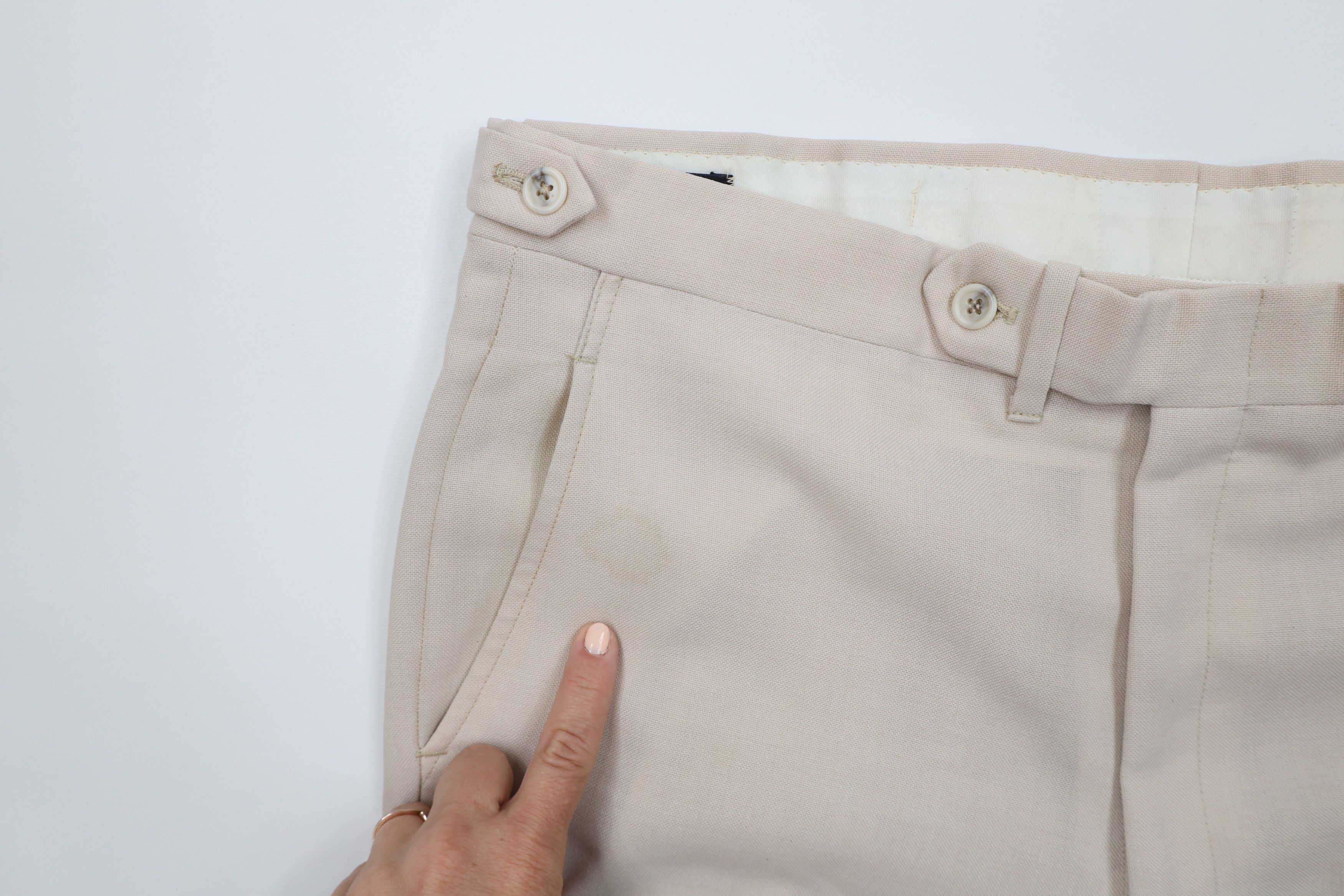Vintage Vintage 70s Streetwear Knit Wide Leg Chino Pants Beige USA Size US 38 / EU 54 - 7 Thumbnail