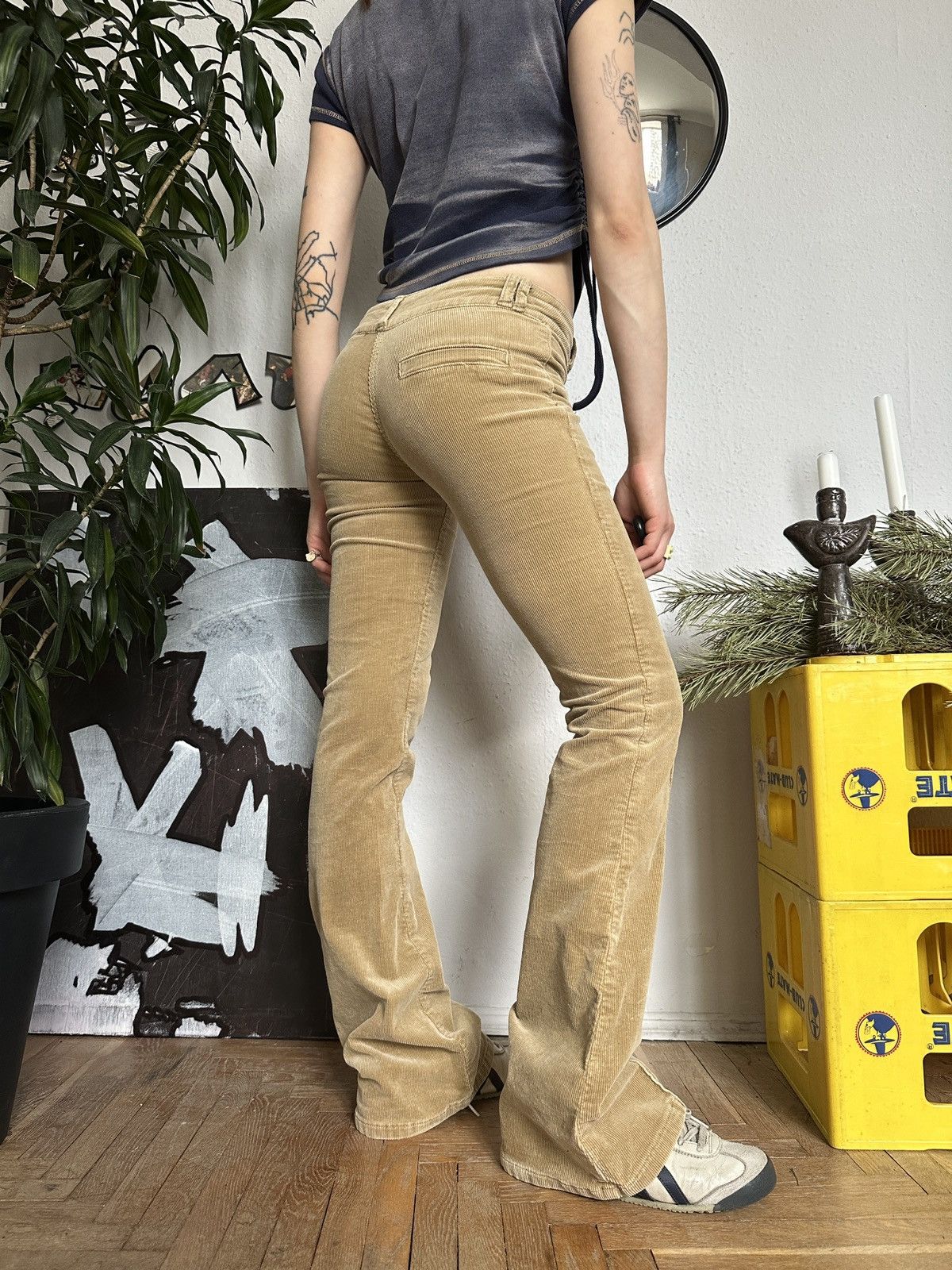 If Six Was Nine × Japanese Brand Corduroy Bootcut Flared Western Cowboy Pants 00s Size 25" / US 0 / IT 36 - 5 Thumbnail