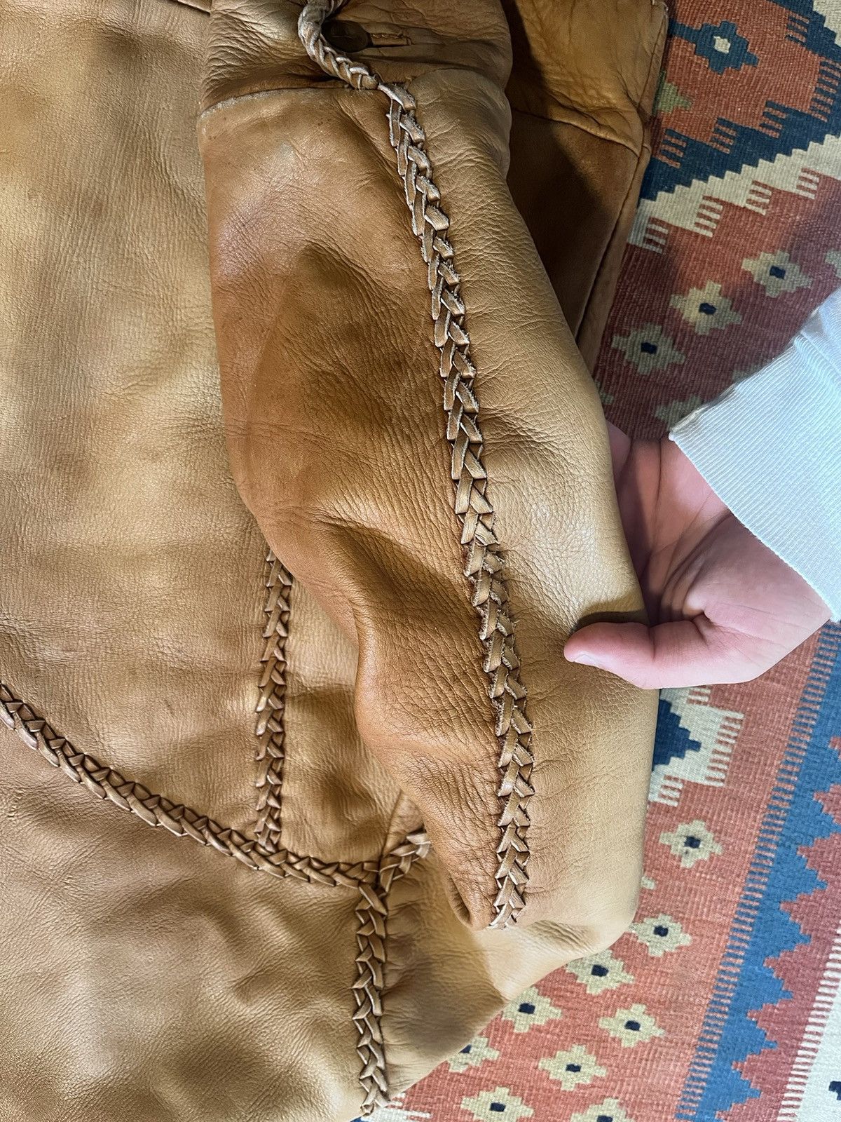 Vintage cropped leather jacket cowboy calf skin RARE 50’s western Size US S / EU 44-46 / 1 - 15 Thumbnail