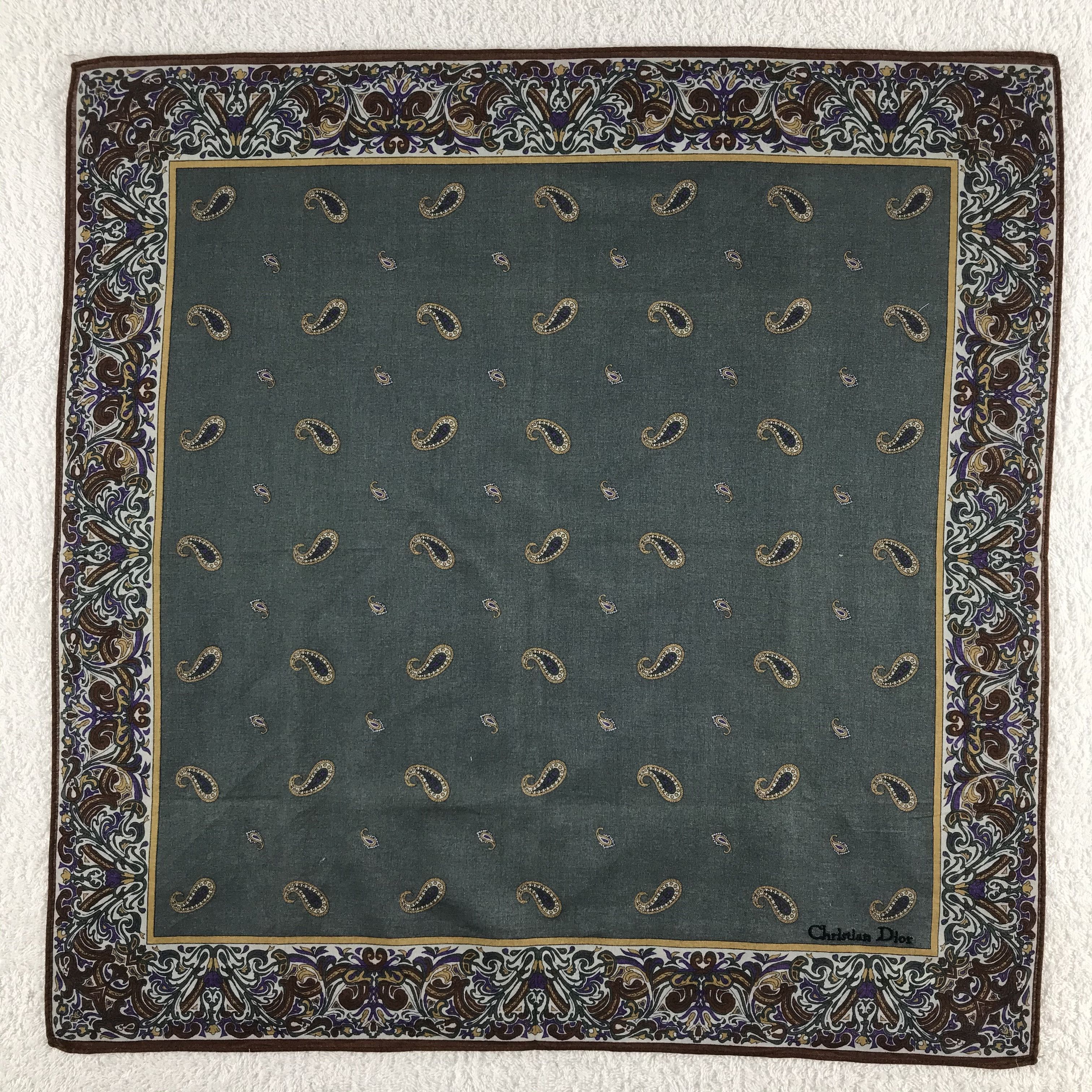 Christian Dior Monsieur × Vintage Christian Dior Bandana / Handkerchief / Neckerchief - S126 Size ONE SIZE - 1 Thumbnail