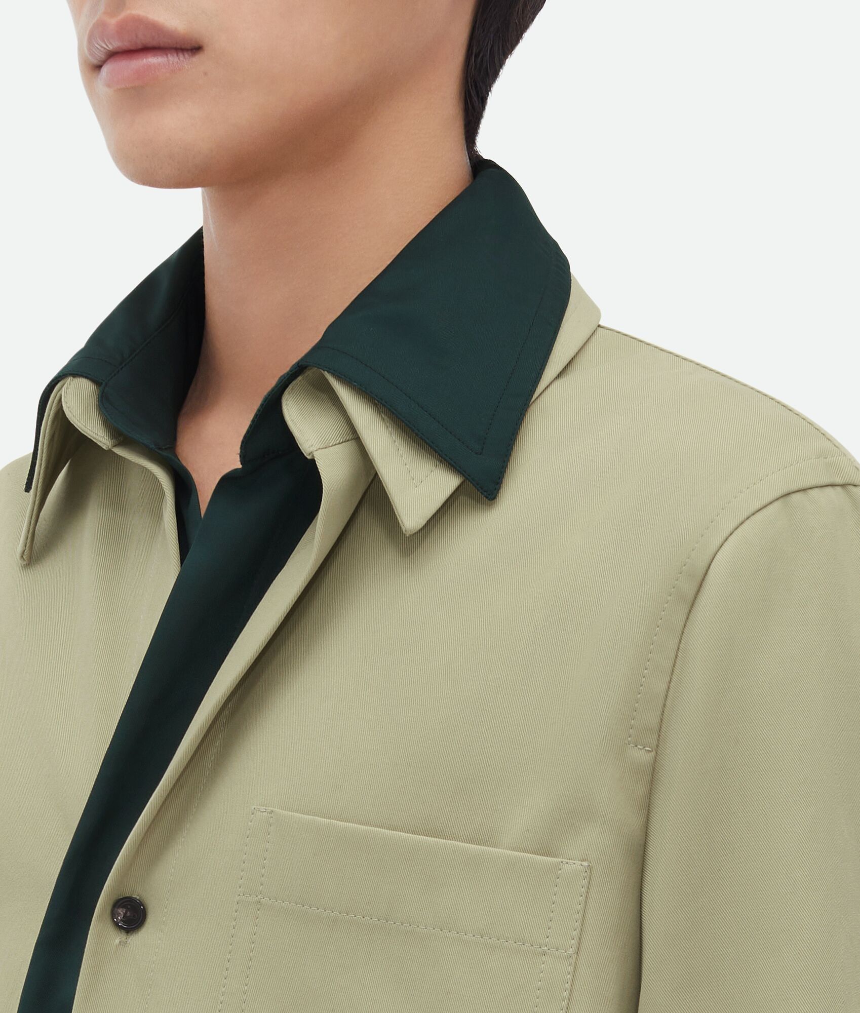 Bottega Veneta o1w1db10825 Relaxed Fit Cotton Twill Double Shirt Size US M / EU 48-50 / 2 - 4 Thumbnail