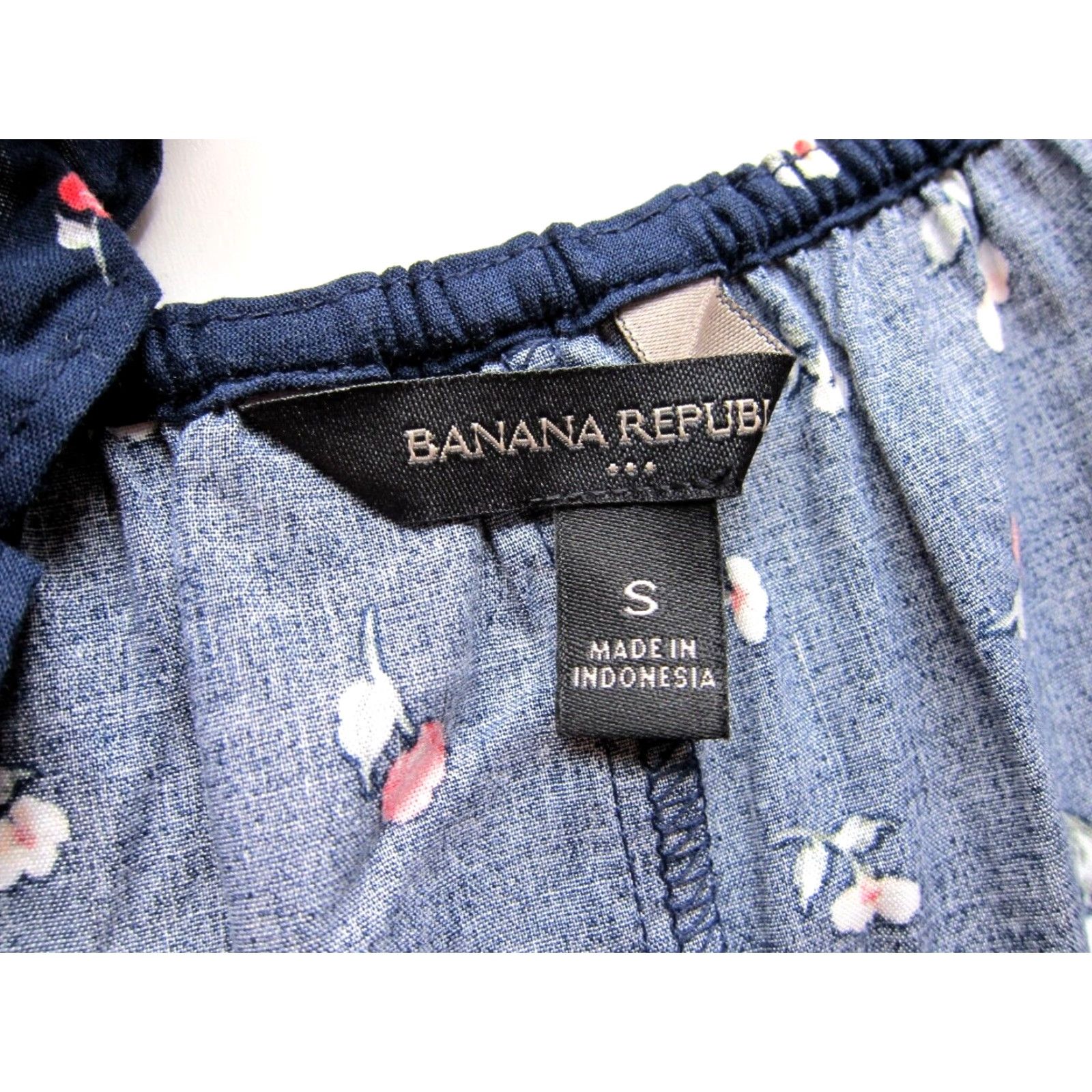 Banana Republic Banana Republic 100% Rayon Blue Pink White Floral Sheath Tank Dress Small Size S / US 4 / IT 40 - 3 Thumbnail