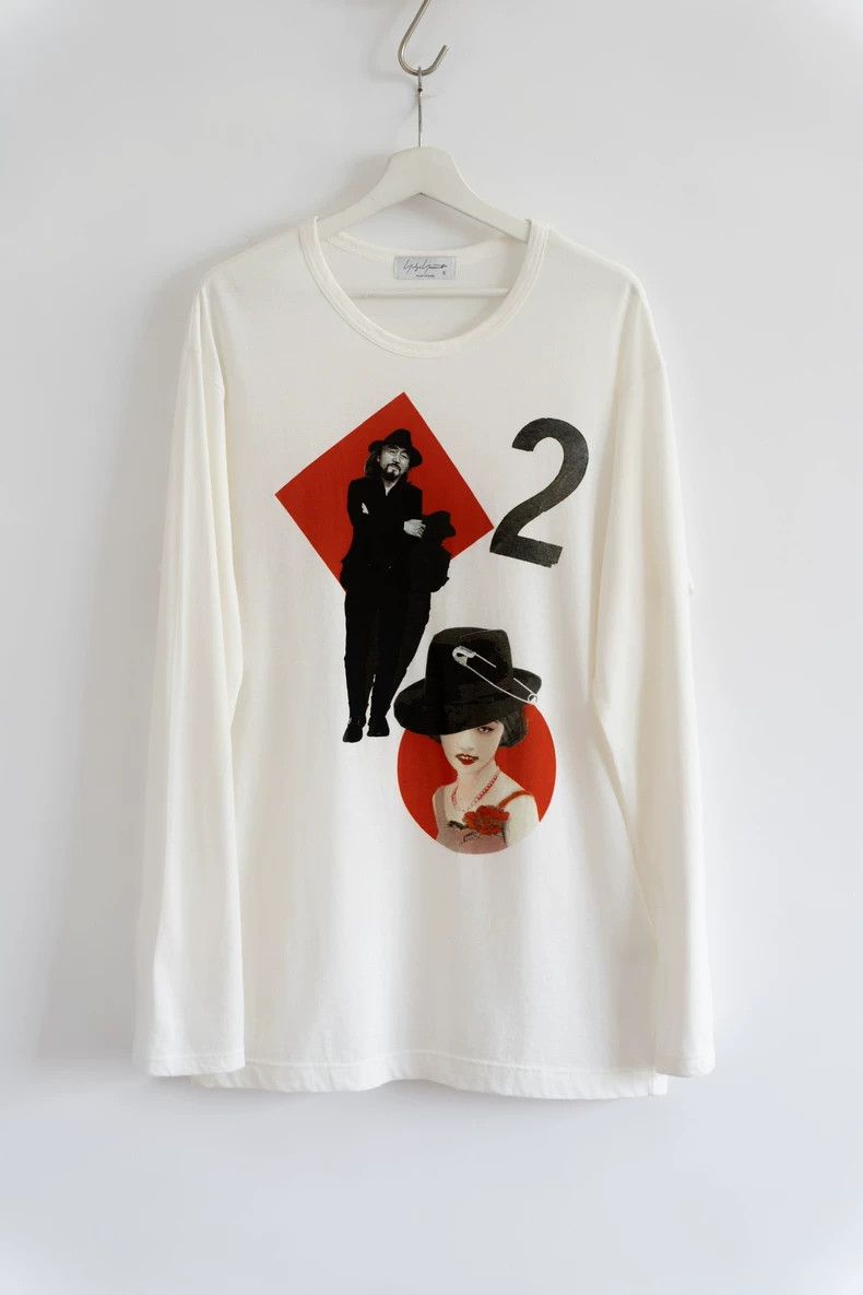 Yohji Yamamoto Yohji Yamamoto24ss Poker Printed Long Sleeve T-Shirt 2502-N Size US L / EU 52-54 / 3 - 1 Thumbnail