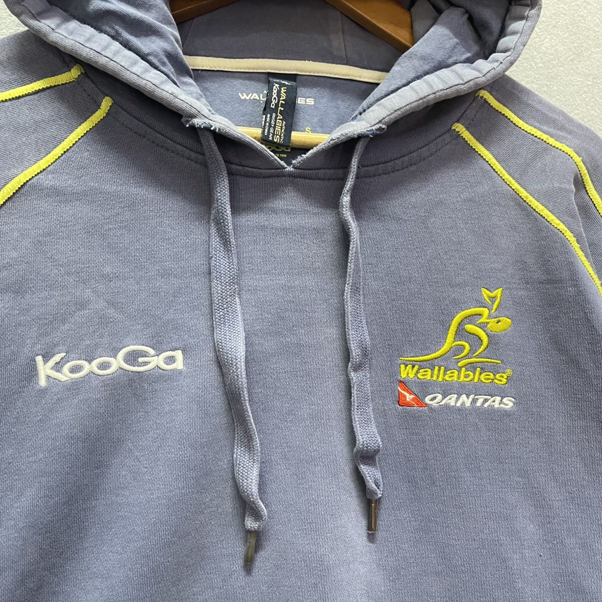 Vintage 1990s-Style Kooga Wallabies Hoodie – Faded Navy Size US S / EU 44-46 / 1 - 5 Thumbnail