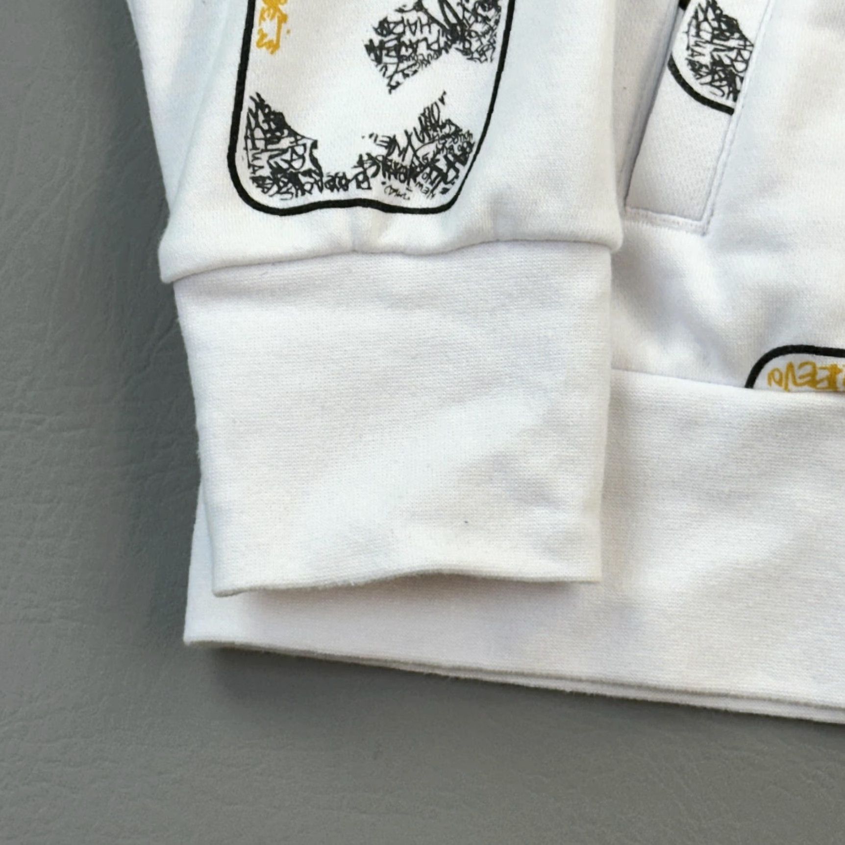 Vintage AND1 Hoodie Mens Medium White All Over Logo Graphic Print Pullover Size US M / EU 48-50 / 2 - 2 Thumbnail