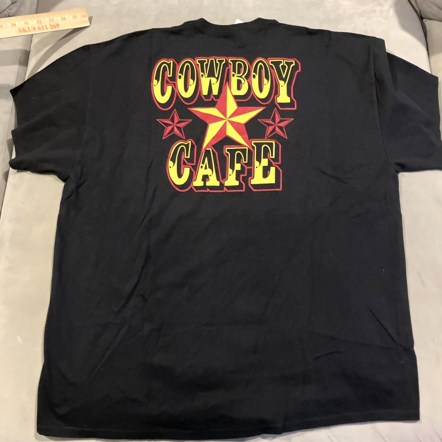 Gildan Gildan T-Shirt Cowboys Coffee Cowboy Cafe Arlington VA Double-Sided Black 2XL Mens Shirt Size US XXL / EU 58 / 5 - 5 Thumbnail