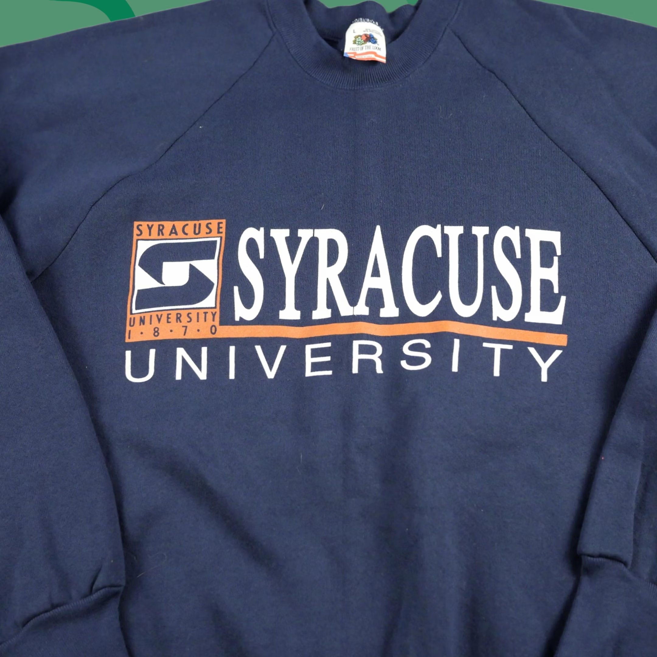 Fruit Of The Loom VINTAGE Syracuse University Sweatshirt Mens Large Blue Fruit of the Loom USA 90s Crewneck Size US L / EU 52-54 / 3 - 1 Thumbnail