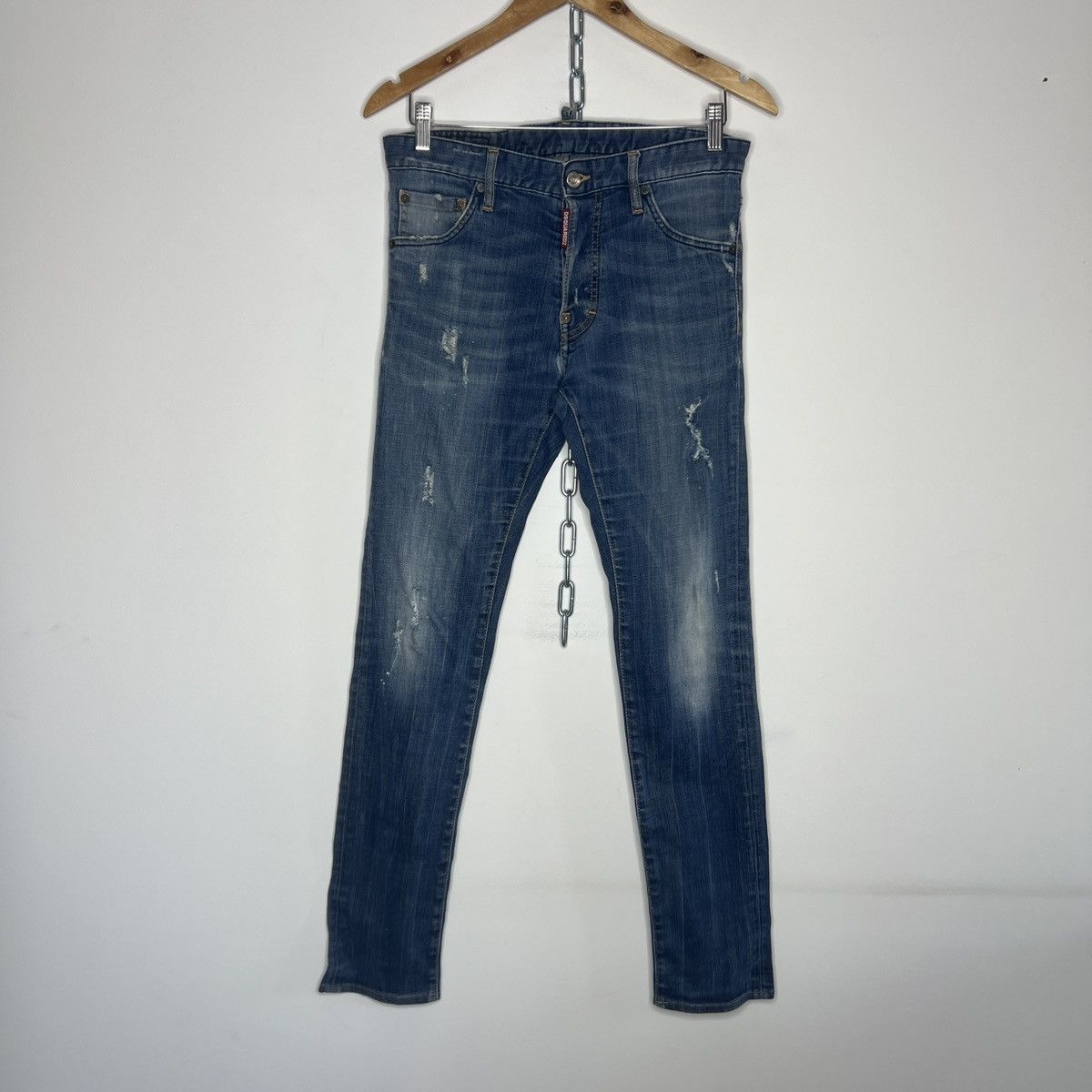 Dsquared2 × Japanese Brand × Vintage Dsquared2 Cool Guy Jeans - Dark Blue Washed Distressed Size US 30 / EU 46 - 1 Thumbnail