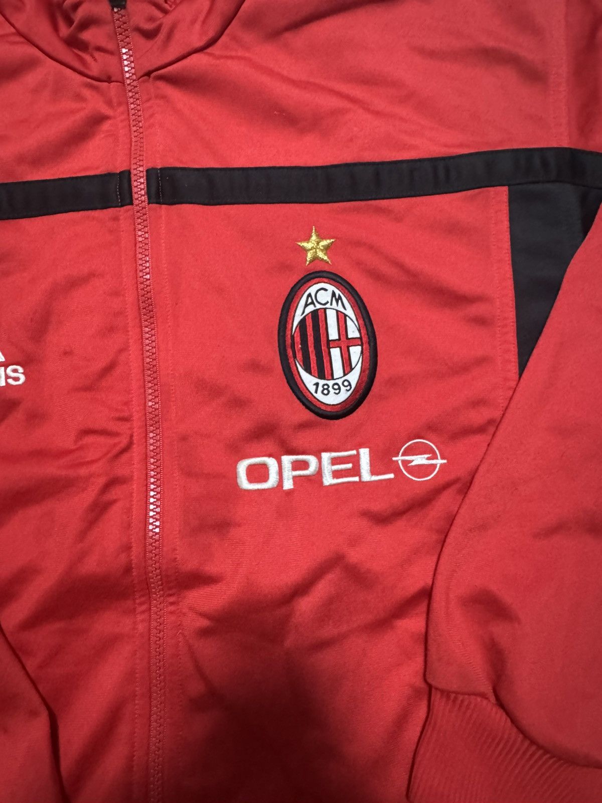 Adidas × Vintage Vintage Adidas AČ Milan Football jacket Soccer Track zip Size US M / EU 48-50 / 2 - 2 Thumbnail