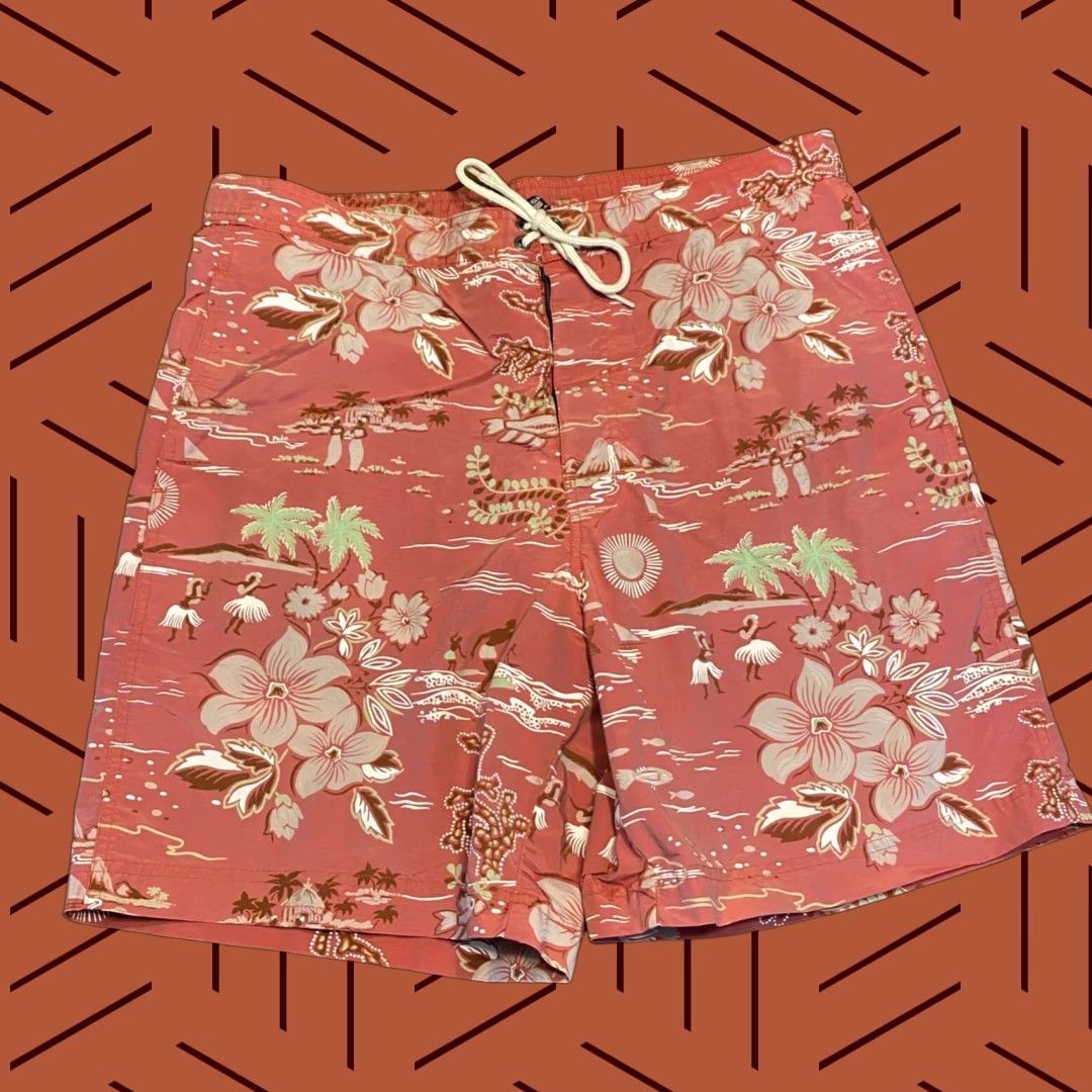 Polo Ralph Lauren Polo Ralph Lauren Swim Trunks Mens Medium Red Floral Sport Drawstring Board Shorts Size US M / EU 48-50 / 2 - 1 Thumbnail