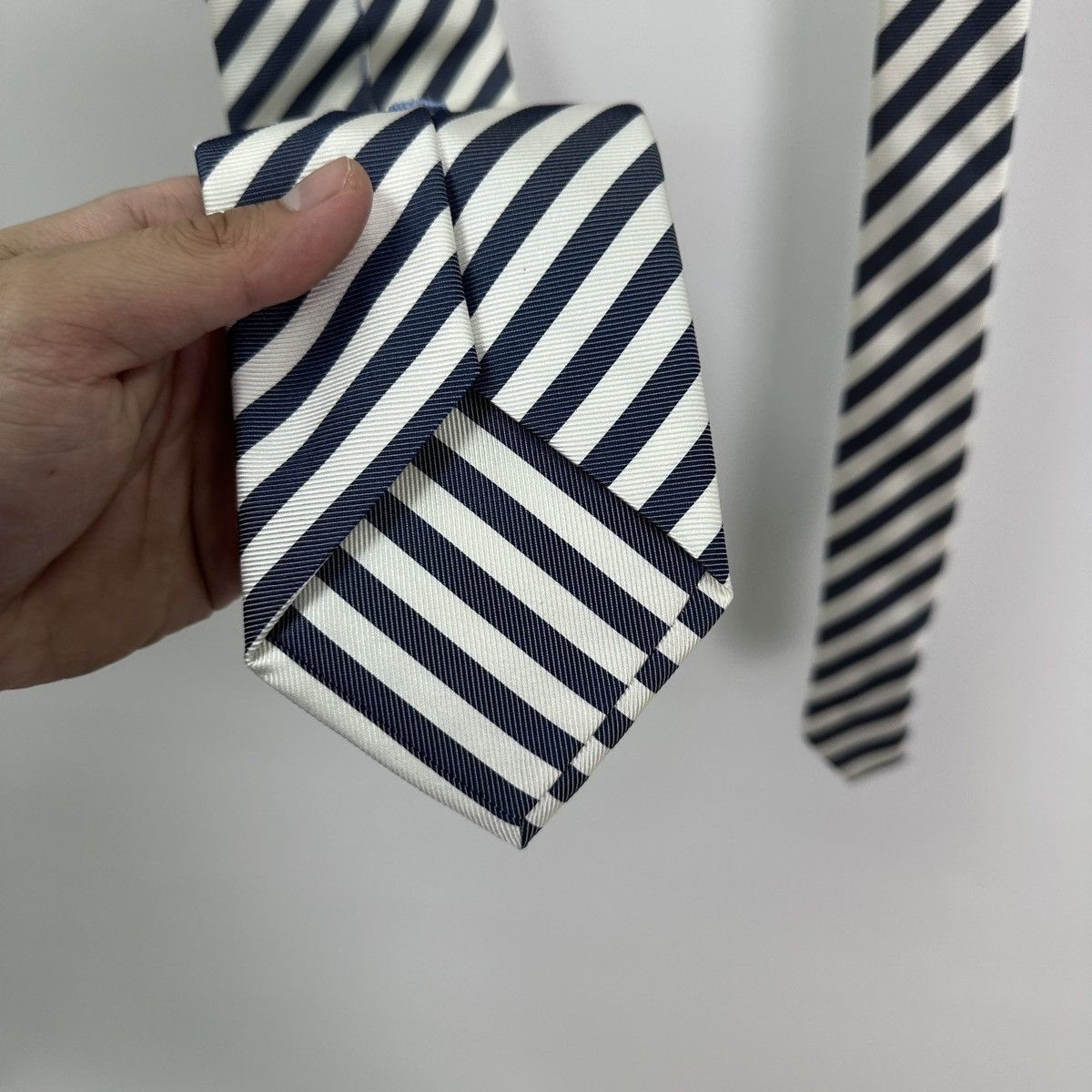 Pal Zileri Vintage 90s Pal Zileri Striped Silk tie Made in Italy luxury Size ONE SIZE - 4 Thumbnail