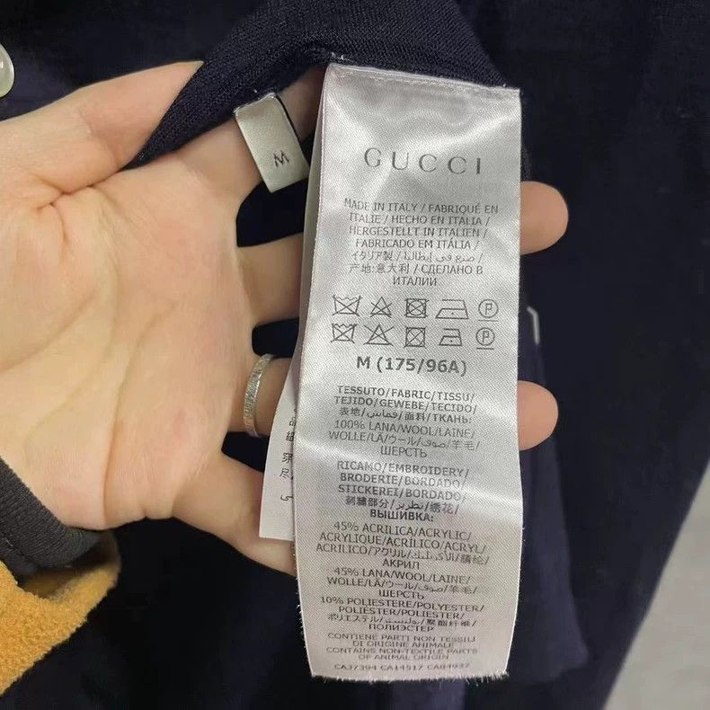 Gucci Gucci Navy blue GG embroidered V-neck single-breasted long- Size US M / EU 48-50 / 2 - 4 Thumbnail
