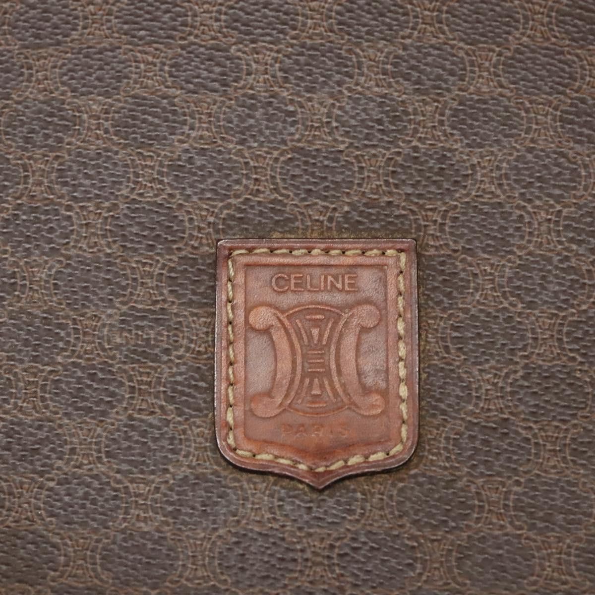 Celine CELINE Macadam Canvas Shoulder Bag Pvc Leather Brown Size ONE SIZE - 14 Thumbnail