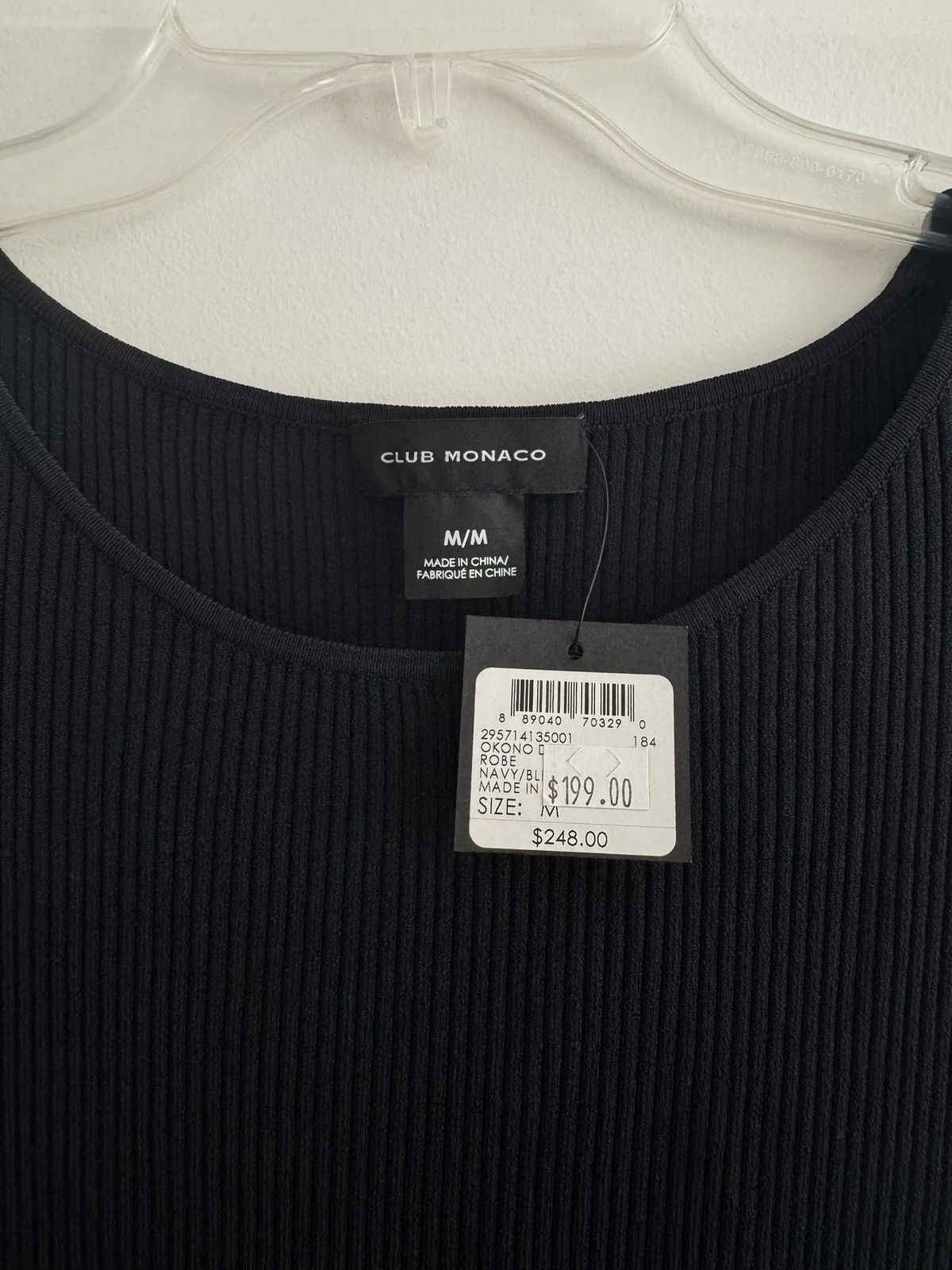Club Monaco Club Monaco Midi Dress Blue & Black Size M / US 6-8 / IT 42-44 - 2 Thumbnail