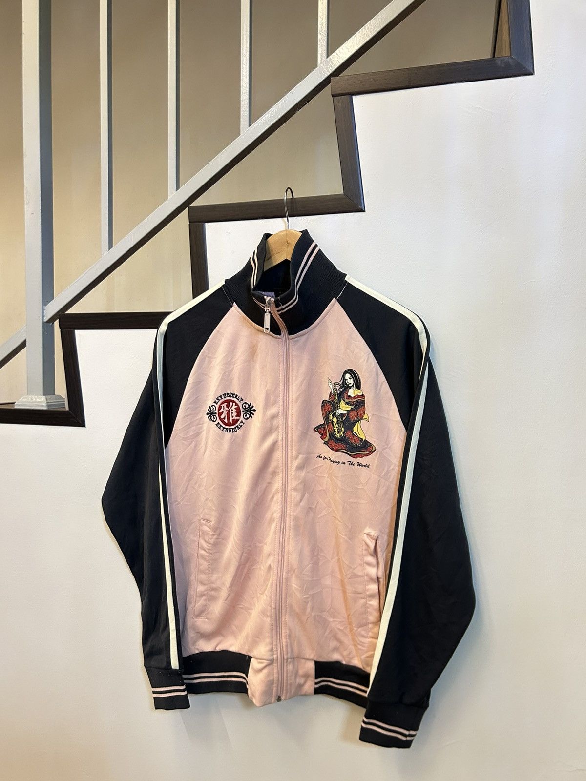 Japanese Brand Bullet Noise Japan Geisha Saxophone Sukajan Track Jacket Size US L / EU 52-54 / 3 - 6 Thumbnail