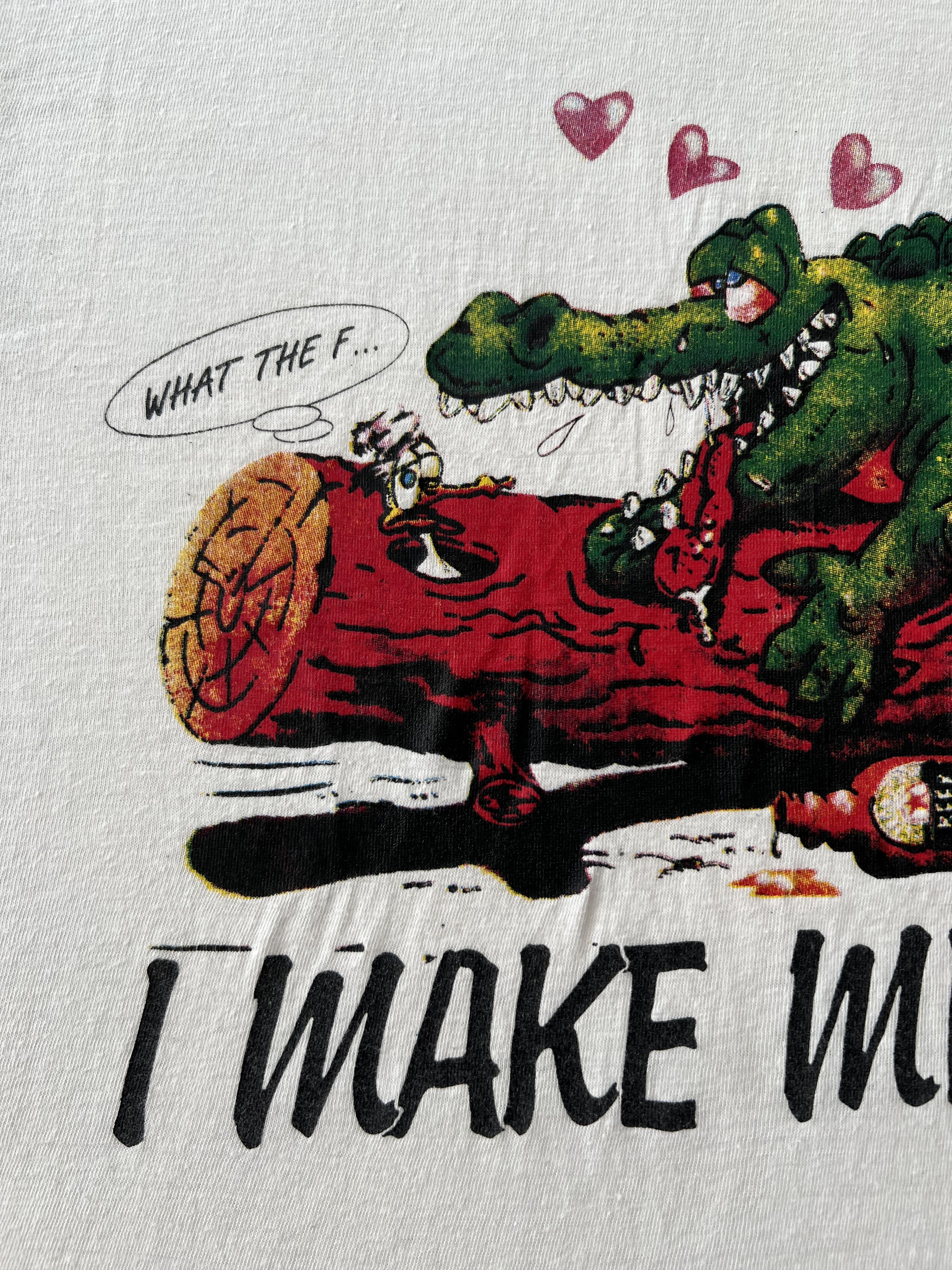 Vintage Vintage 90s Crocodile Sex Positions Kamasutra Funny T-shirt Size US XL / EU 56 / 4 - 4 Thumbnail