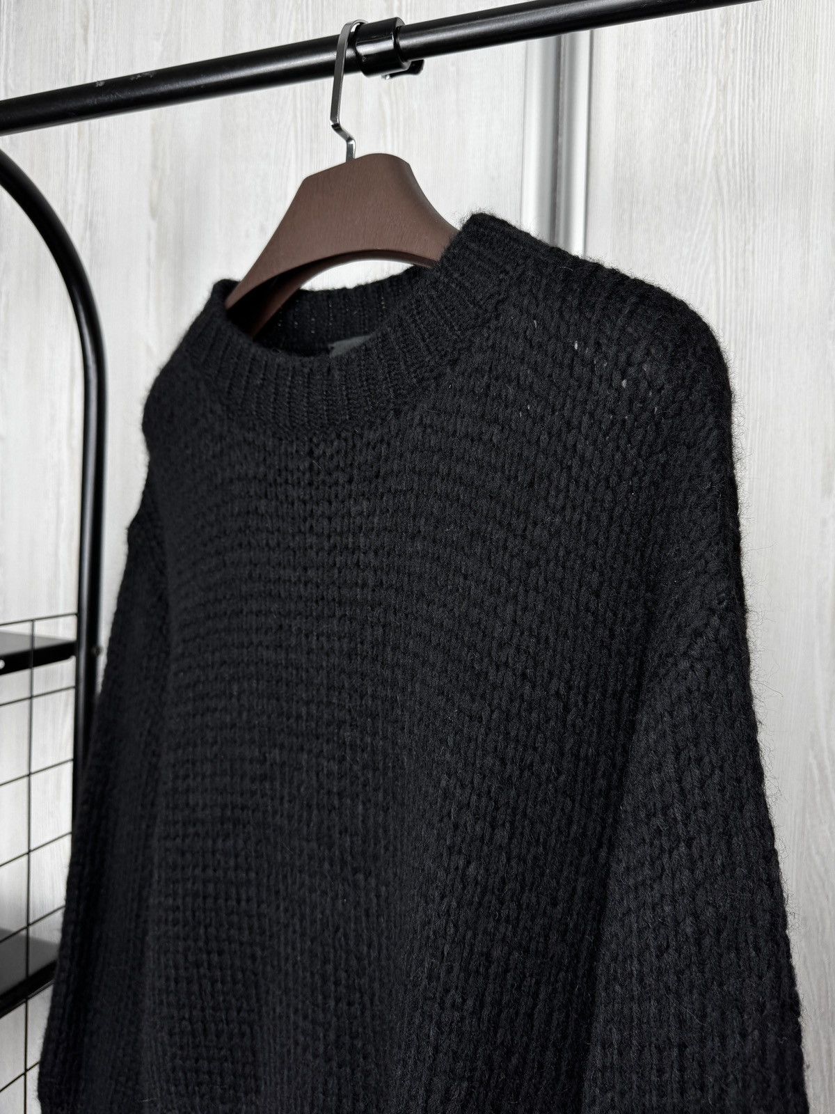 Roberto Collina Roberto Collina black baby alpaca wool oversized sweater L Size L / US 10 / IT 46 - 4 Thumbnail