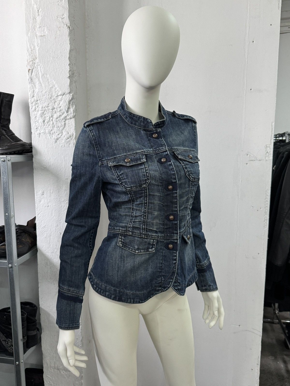 Vintage Vintage Avant Garde Opium y2k Napoleon Leather Jacket Size M / US 6-8 / IT 42-44 - 2 Thumbnail