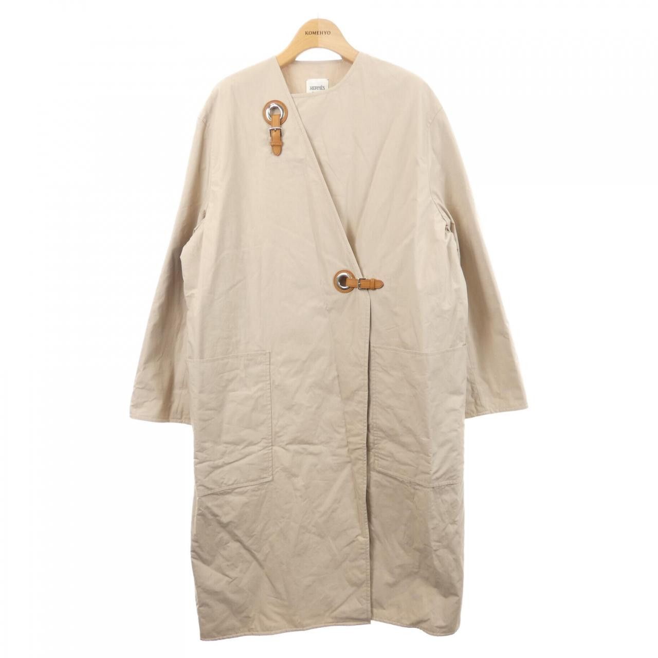 Hermes Hermes Hermès Eyelet Clasp Wool Coat 40 Others Outerwear DUTY FREE for USA Size ONE SIZE - 1 Thumbnail