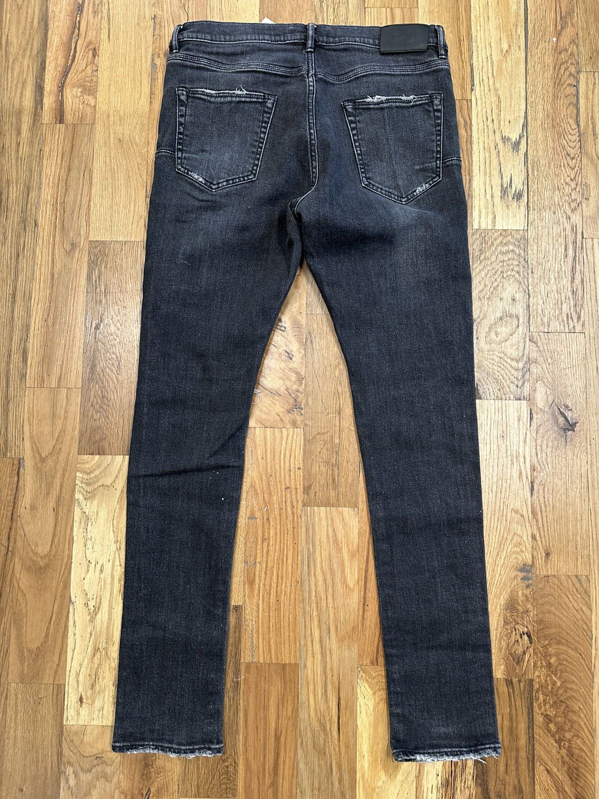 Purple Brand Purple Brand Knee Rip Paint Splatter Gray Denim Jeans Sz 33 Size US 33 - 2 Thumbnail