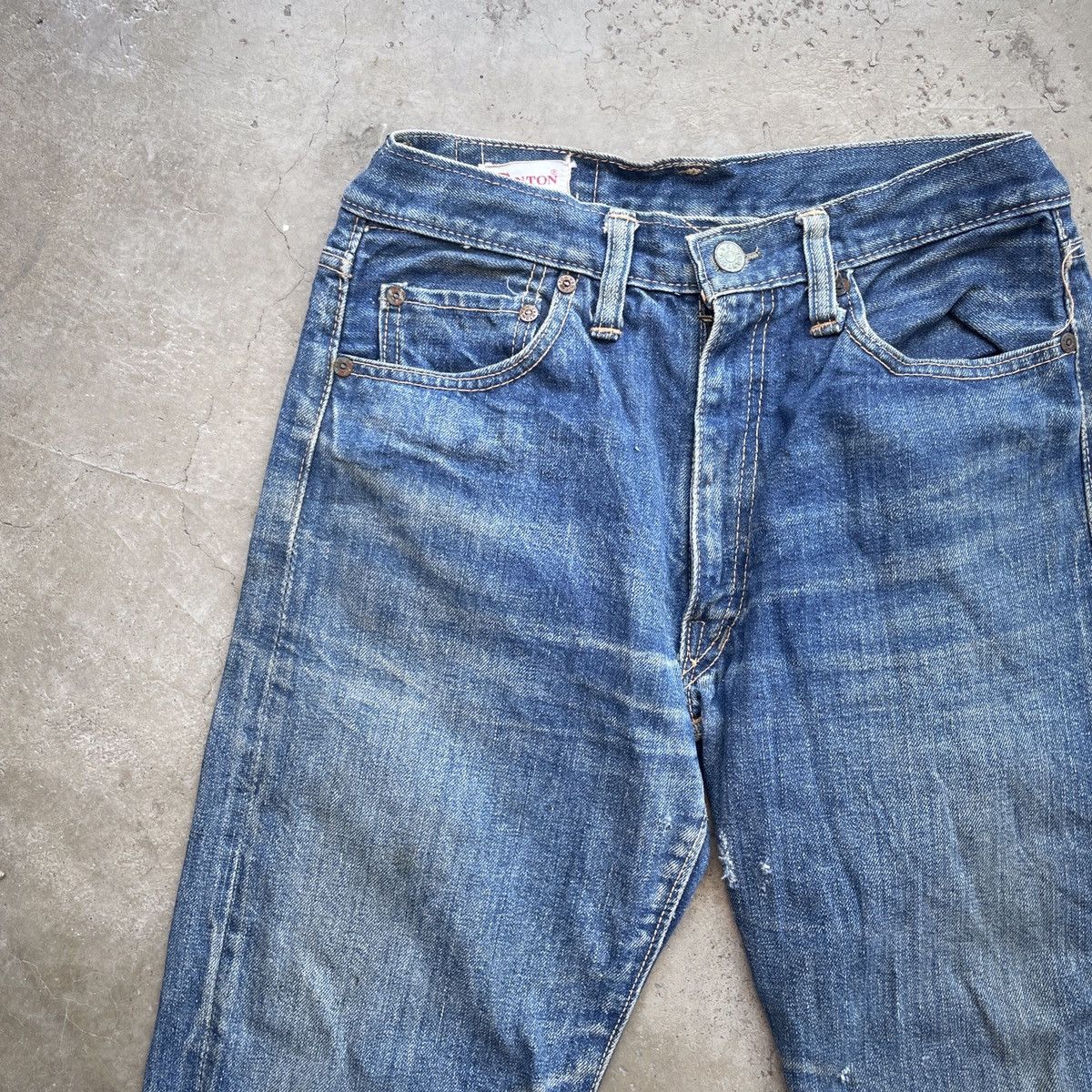 Vintage Vintage 90s Canton Distressed Denim Jeans Size US 28 / EU 44 - 3 Thumbnail