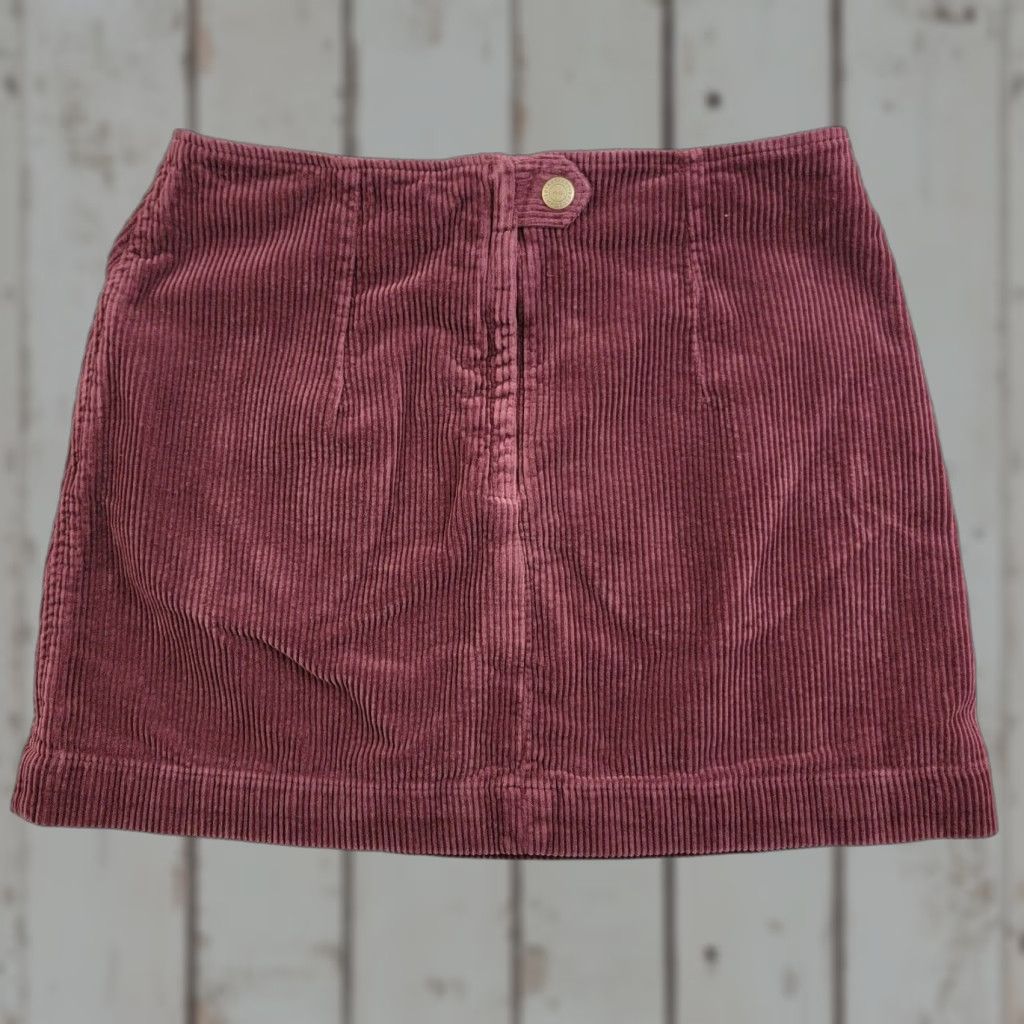 Vintage VINTAGE AG Adriano Goldschmied Mini Skirt Womens 28 Purple Corduroy Cotton Zip Pockets Regular Size 28" / US 6 / IT 42 - 1 Thumbnail