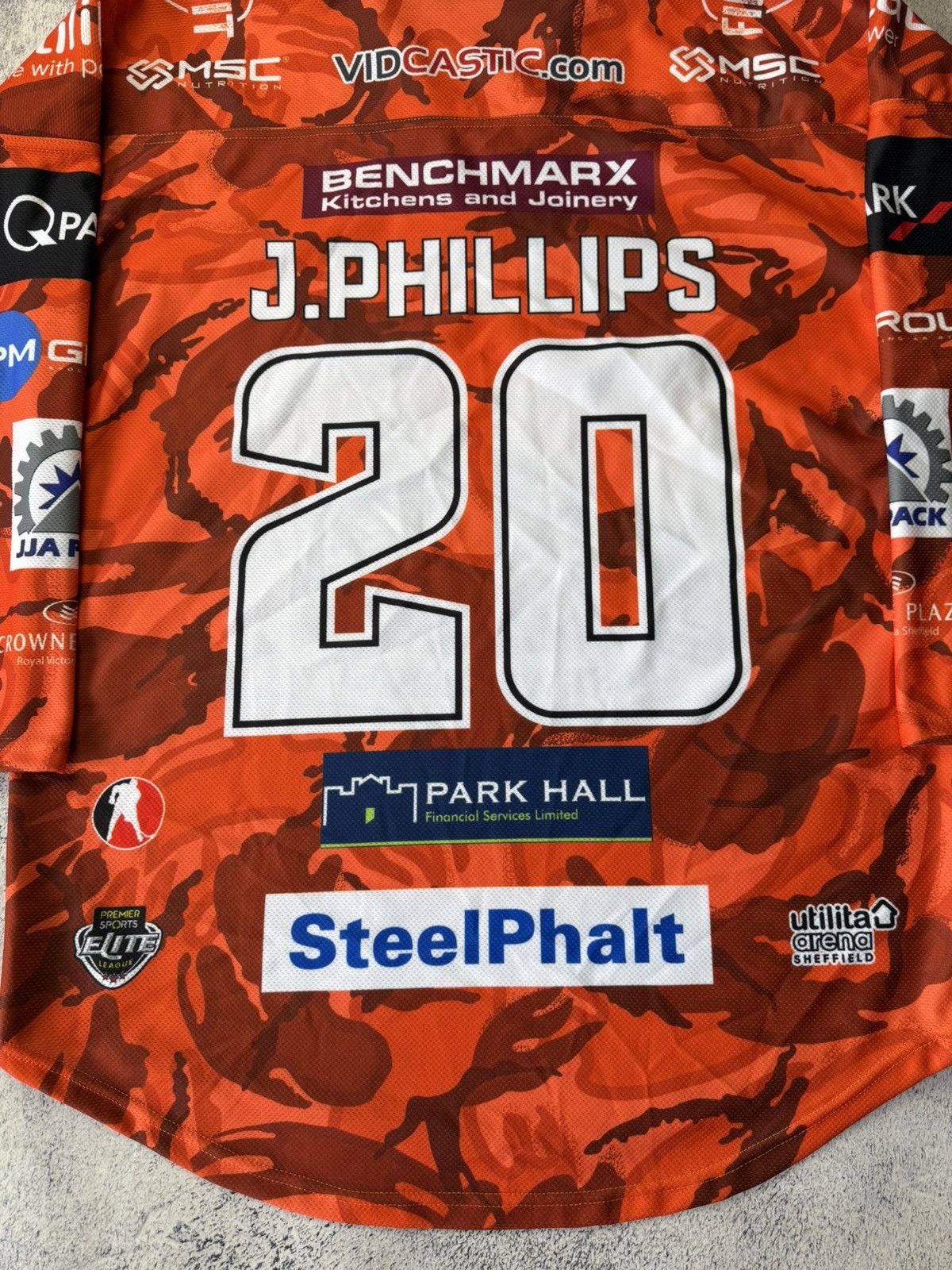 NHL Sheffield Steelers EIHL Remembrance Day J. Phillips #20 Size US XXL / EU 58 / 5 - 16 Thumbnail