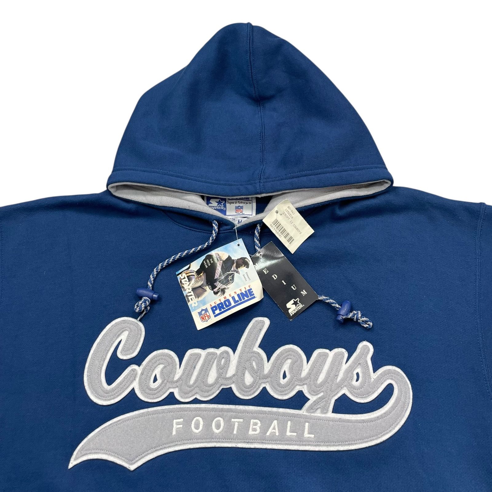 NFL DEADSTOCK VTG 90s DALLAS COWBOYS STARTER HOODIE SCRIPT LOGO Size US M / EU 48-50 / 2 - 2 Thumbnail