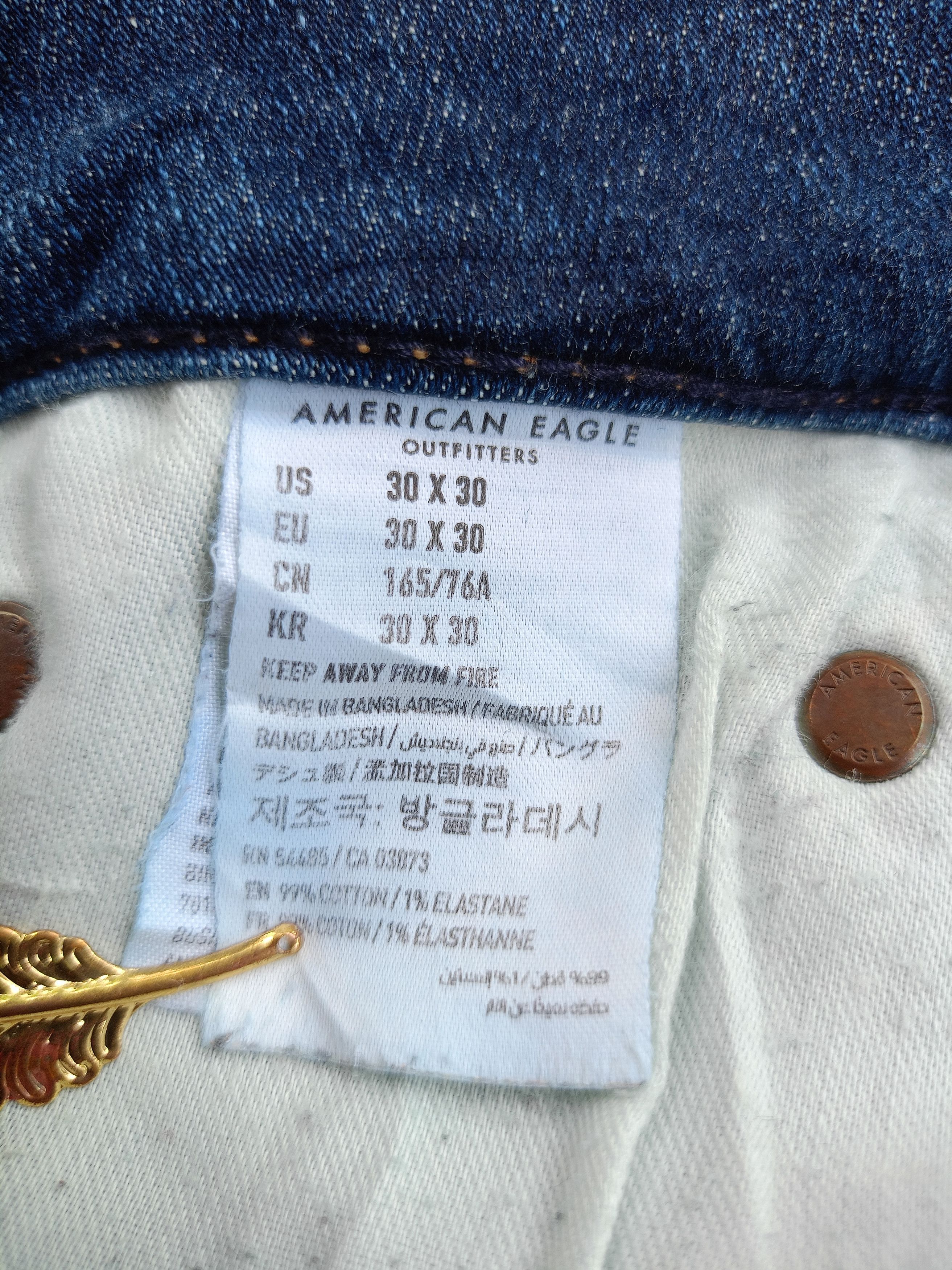 American Eagle Outfitters × Vintage AMERICAN EAGLE Slim Fit Streetwear Vintage Denim Size US 30 / EU 46 - 14 Thumbnail