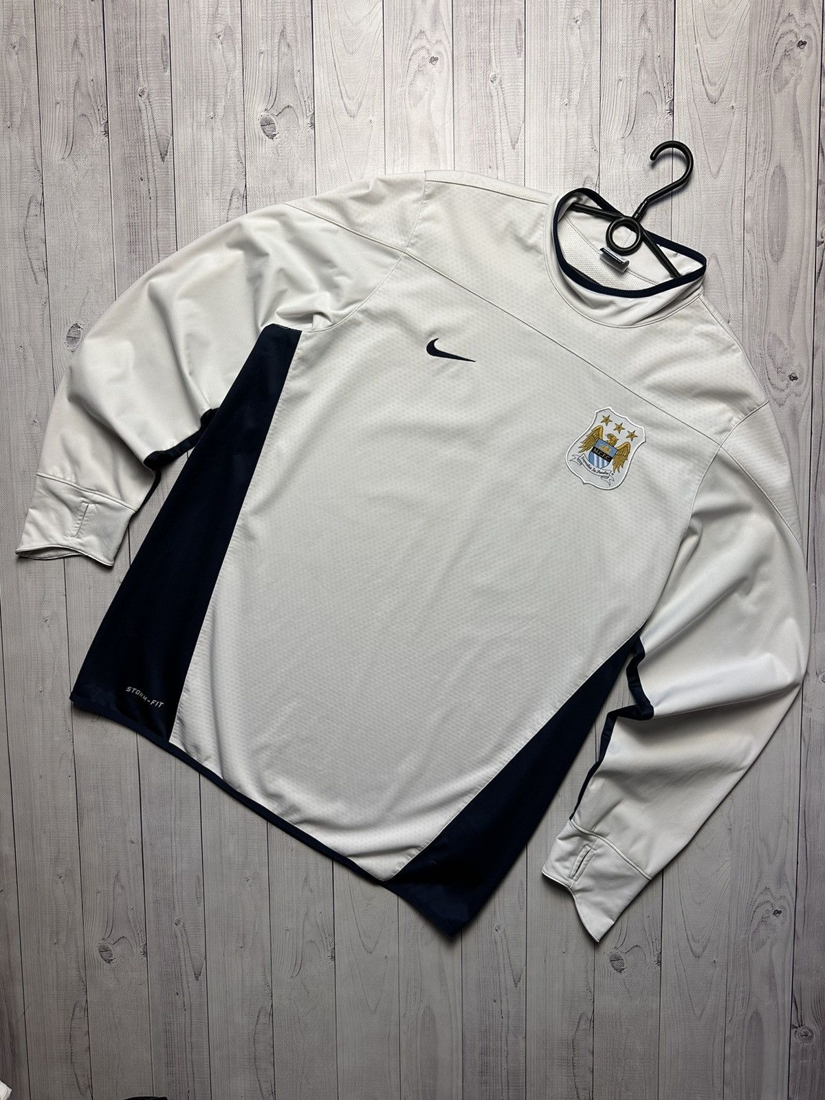 Image of Vintage Nike Manchester City Soccer Jacket Size Xxl in White, Men's