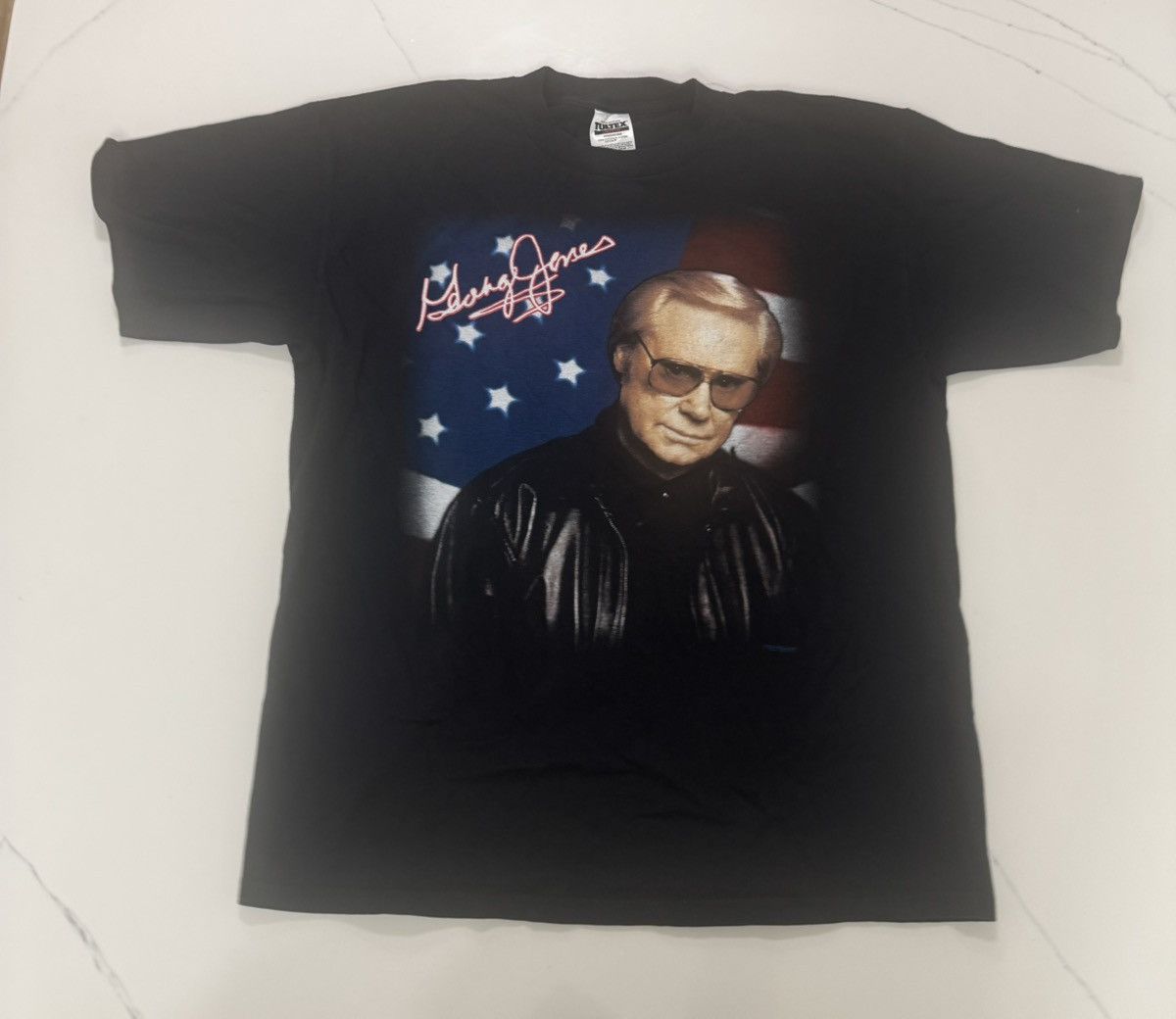 Tultex 🔥 Vintage George Jones Wild Irish Rose Tour T-Shirt Size US XL / EU 56 / 4 - 1 Thumbnail