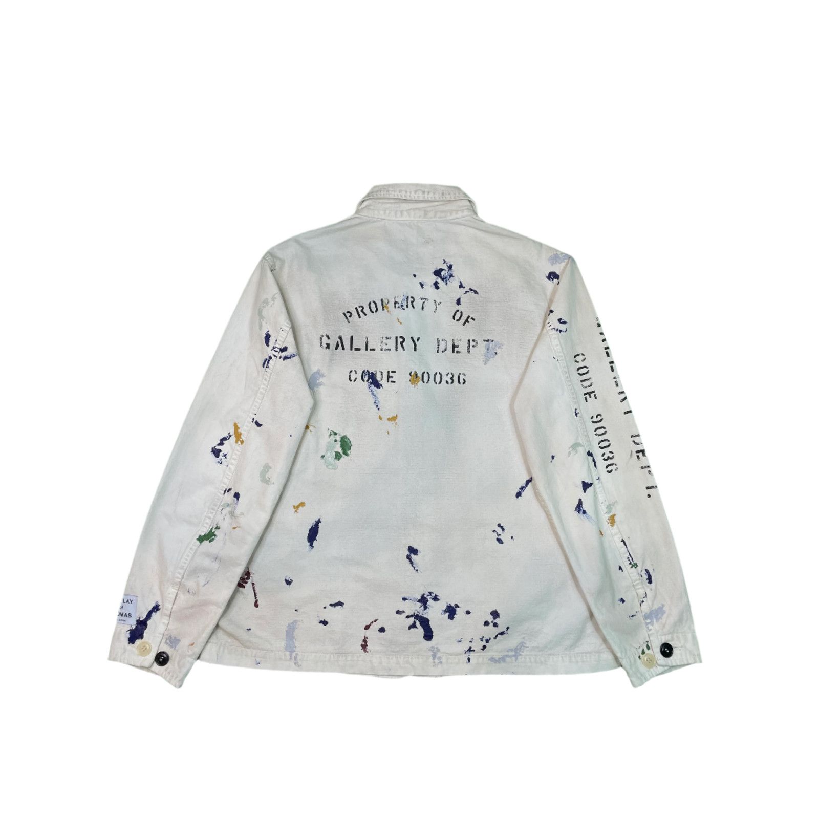 Gallery Dept. Gallery Dept. Paint Splatter White Shirt Jacket Size US L / EU 52-54 / 3 - 2 Thumbnail