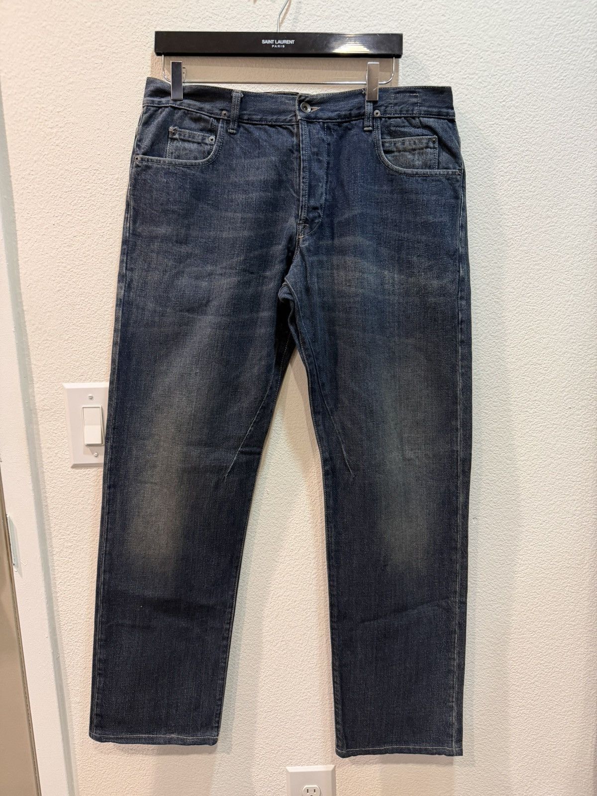 Rick Owens Dirty Blue Detroit Cut Denim Jeans 36 Size US 36 / EU 52 - 1 Thumbnail