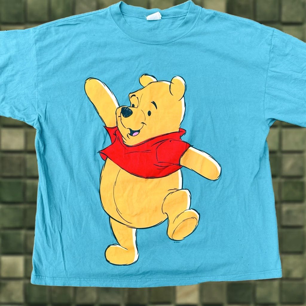 Disney VINTAGE 90s Disney Winnie the Pooh T Shirt Sun Sportswear USA Turquoise XXL Size US XXL / EU 58 / 5 - 1 Thumbnail