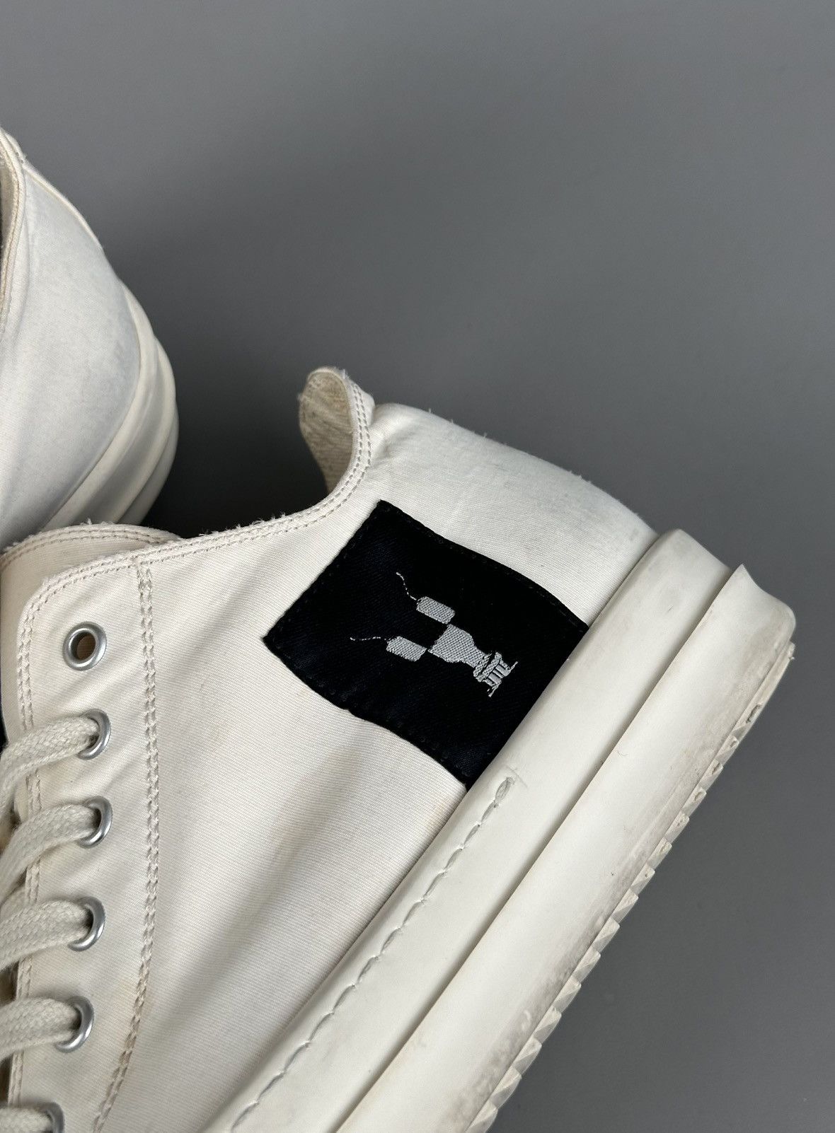 Rick Owens Rick Owens - Drkshdw Ramones Low Logo Patch - White Size US 7.5 / EU 40-41 - 6 Thumbnail