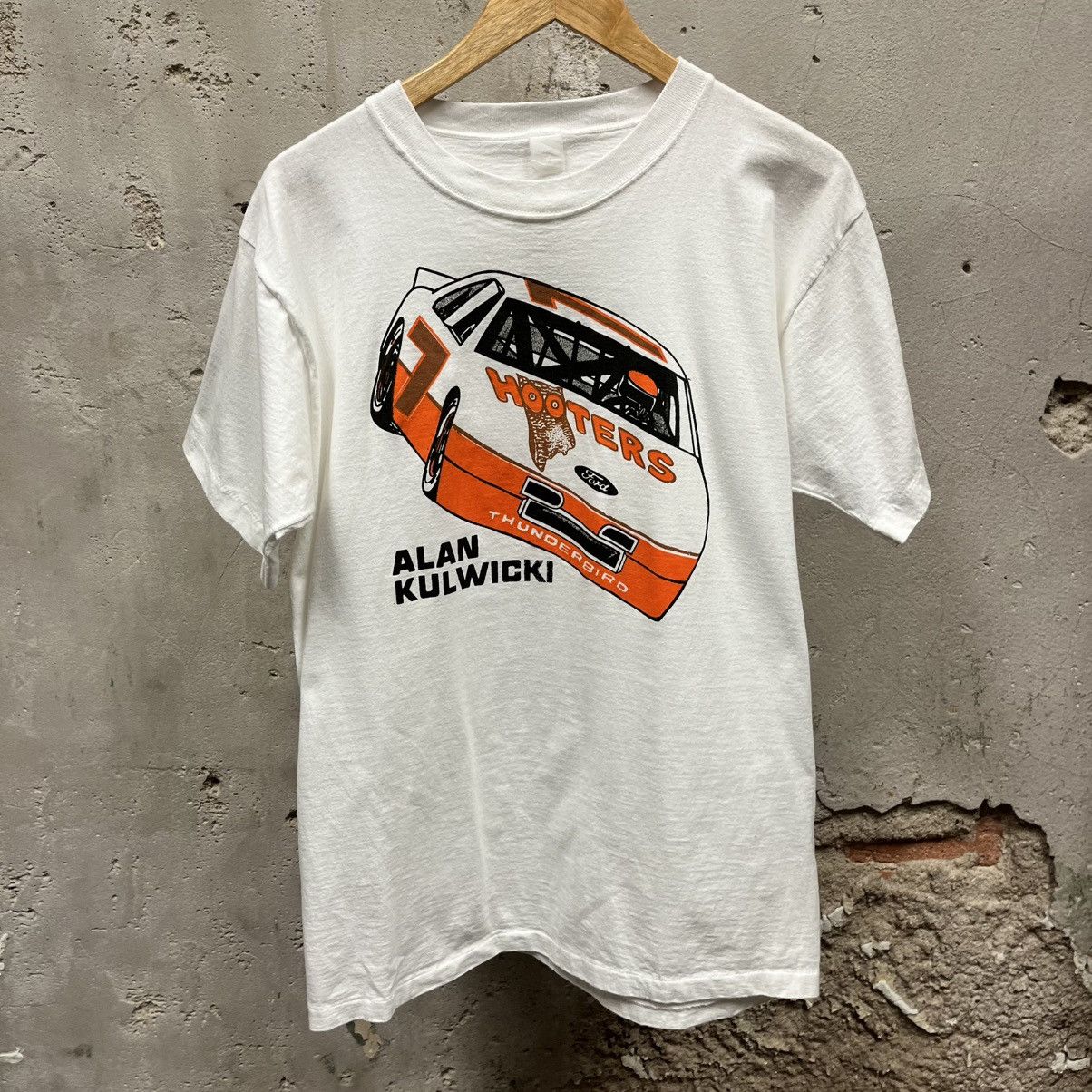 NASCAR Vintage 1980s Racing NASCAR Alan Kulwicki Hooters Car Tee Size US XL / EU 56 / 4 - 1 Thumbnail