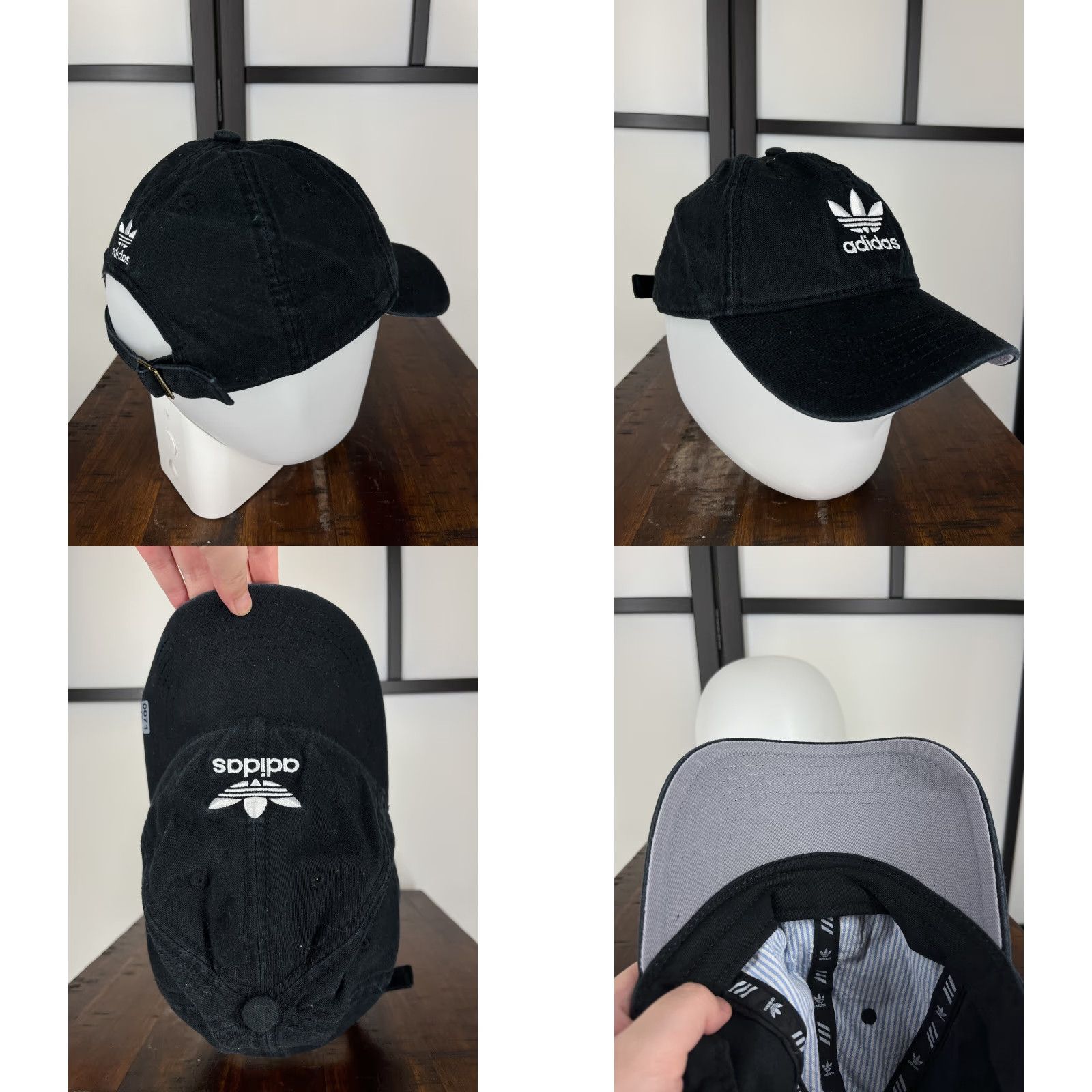 Adidas Adidas Golf Hat Strap Back One Size Black Adjustable 100% Cotton Twill Women’s Sports Size ONE SIZE - 8 Thumbnail
