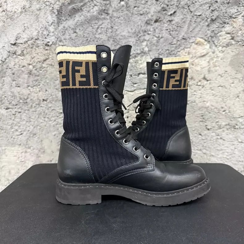 Fendi Fendi Black LaceUp Knee Size US 8 / IT 38 - 4 Thumbnail