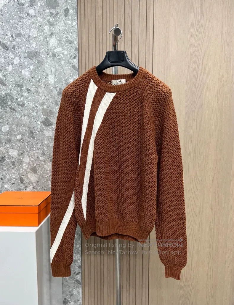 Hermes Hermes Coarse-Knit Sweater, Cashmere + Sea Island Cotton Size US S / EU 44-46 / 1 - 2 Thumbnail