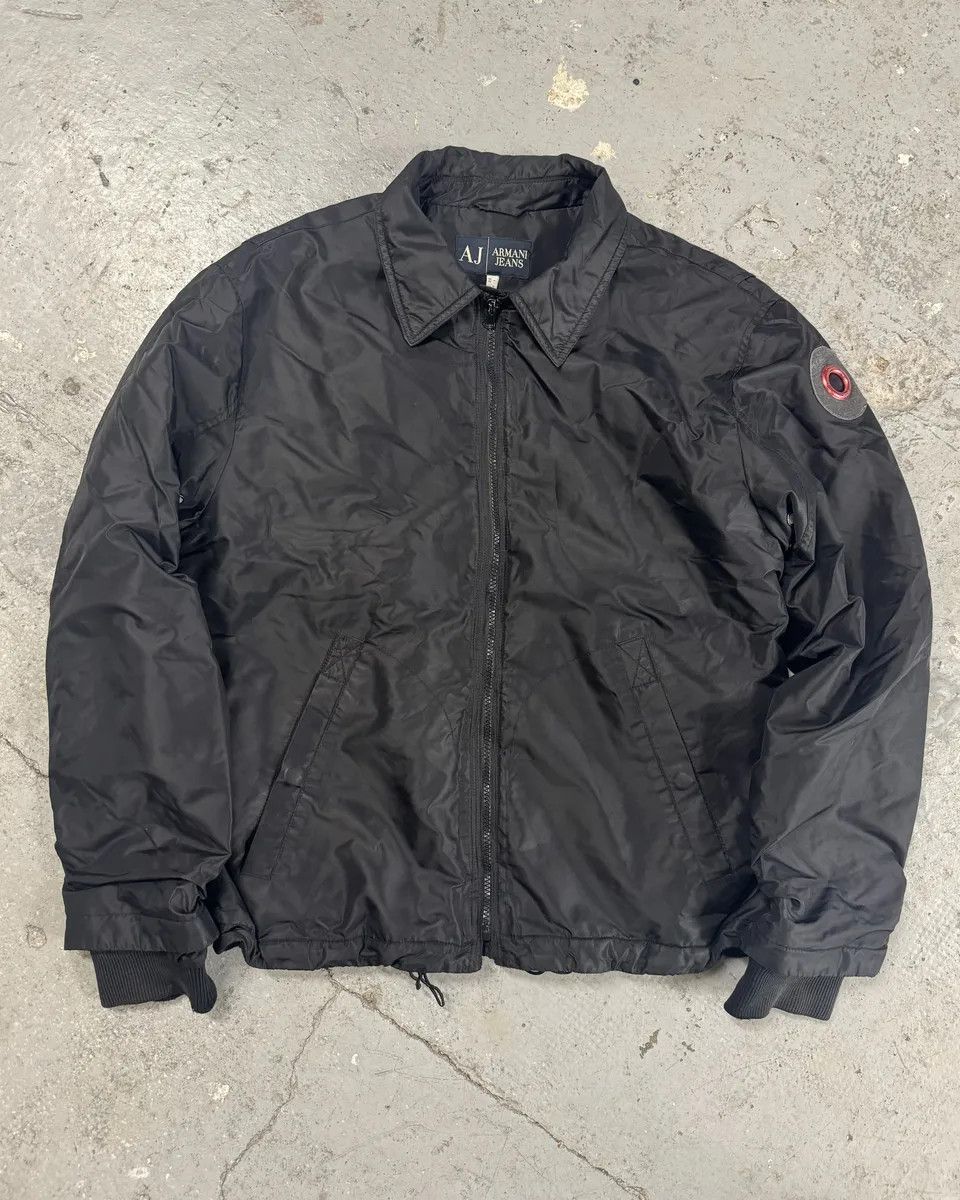 Armani 2000s Armani Black Nylon Bomber Jacket Size US L / EU 52-54 / 3 - 1 Thumbnail
