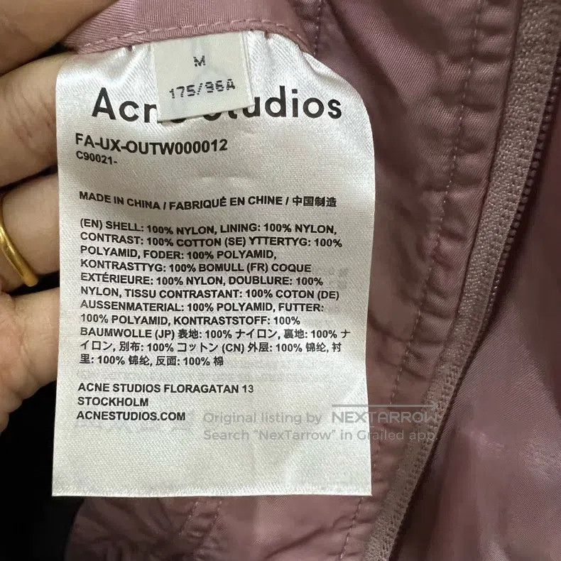 Acne Studios Acne Studios Pink Logo Hooded Jacket Size US M / EU 48-50 / 2 - 3 Thumbnail