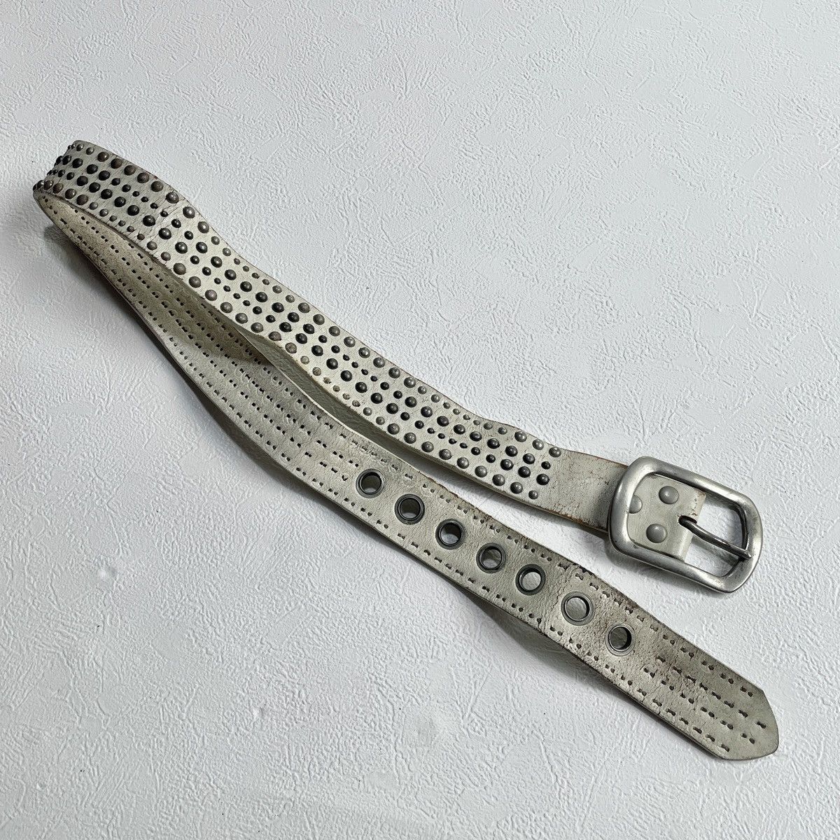 If Six Was Nine Vintage men's melrose y2k studded leather belt kapital style Size ONE SIZE - 2 Thumbnail