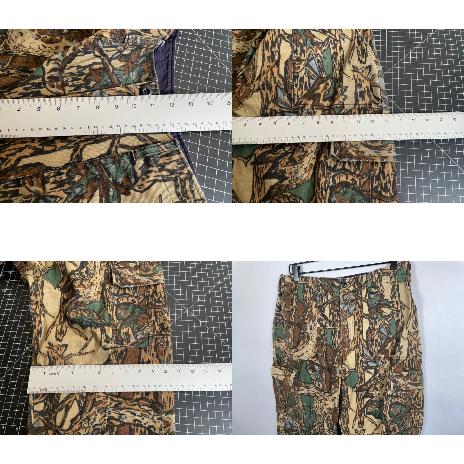 Vintage VINTAGE Prestige Cargo Pants Men Medium 34 x 32 Camouflage Cotton Nylon Zip Fly Tapered 90s Jungle Fatigue Size US 34 / EU 50 - 8 Thumbnail