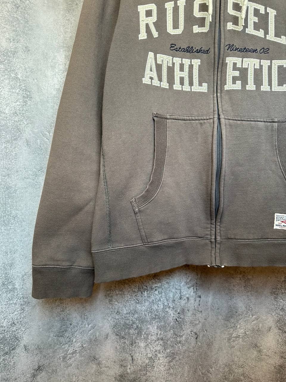 Russell Athletic Russell Athletic Full Zip Hoodie Vintage Sunfaded Brown Rich Size US XXL / EU 58 / 5 - 7 Thumbnail