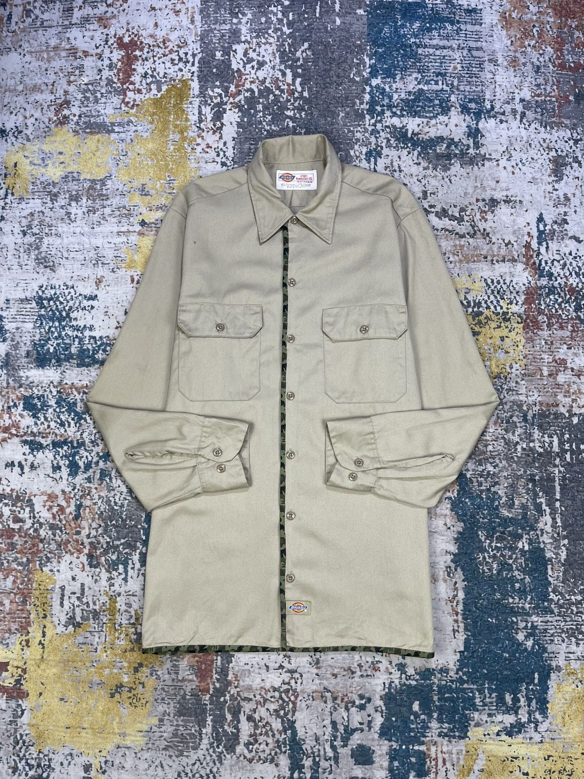 Dickies Vtg Dickies Camo Edge Trim Button Down Work Shirt Size US M / EU 48-50 / 2 - 1 Thumbnail