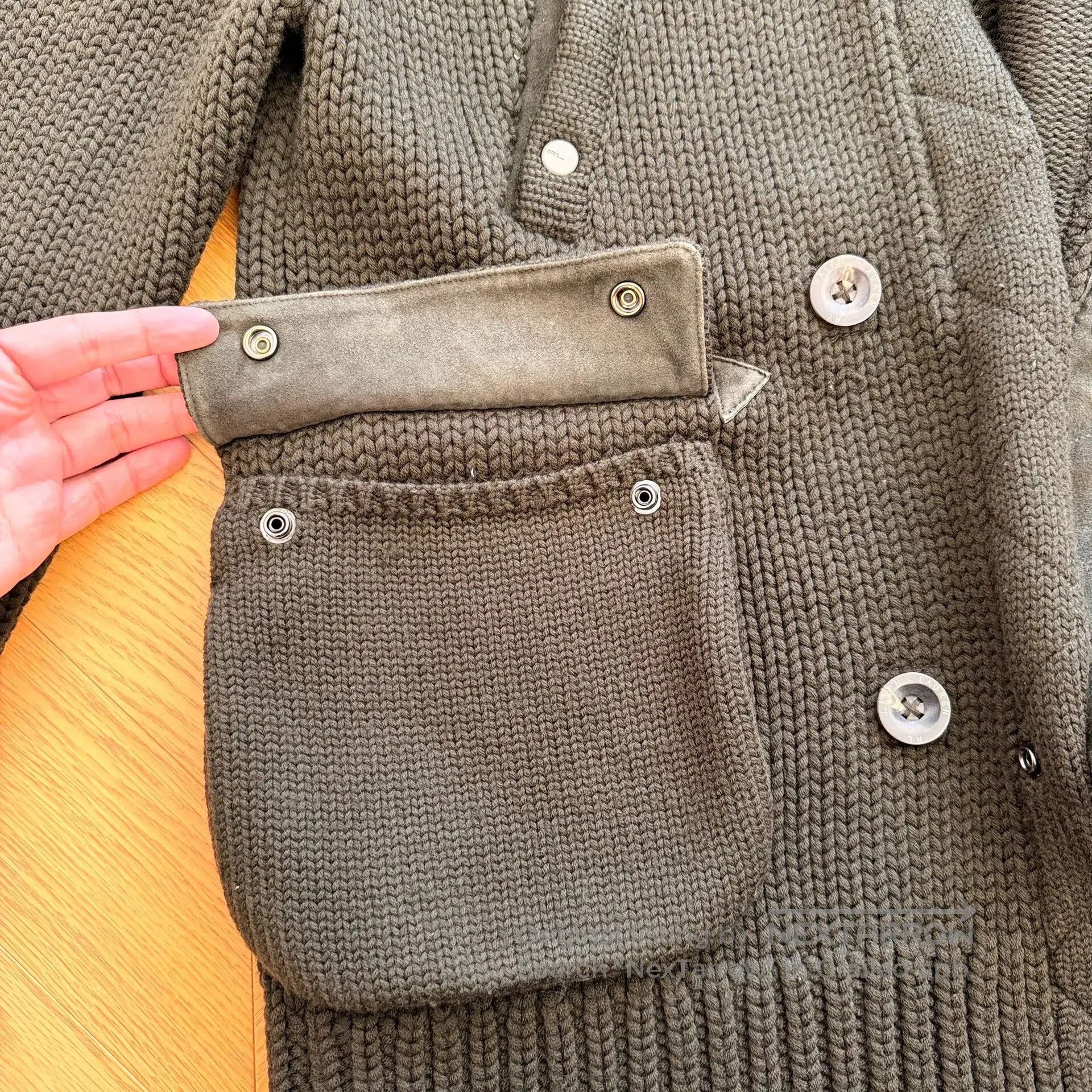 RLX Ralph Lauren Heavy Merino Wool and Leather Jacket. Size US M / EU 48-50 / 2 - 6 Thumbnail